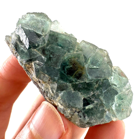 Okorusu Fluorite | green crystal cluster, mineral specimen from Namibia
