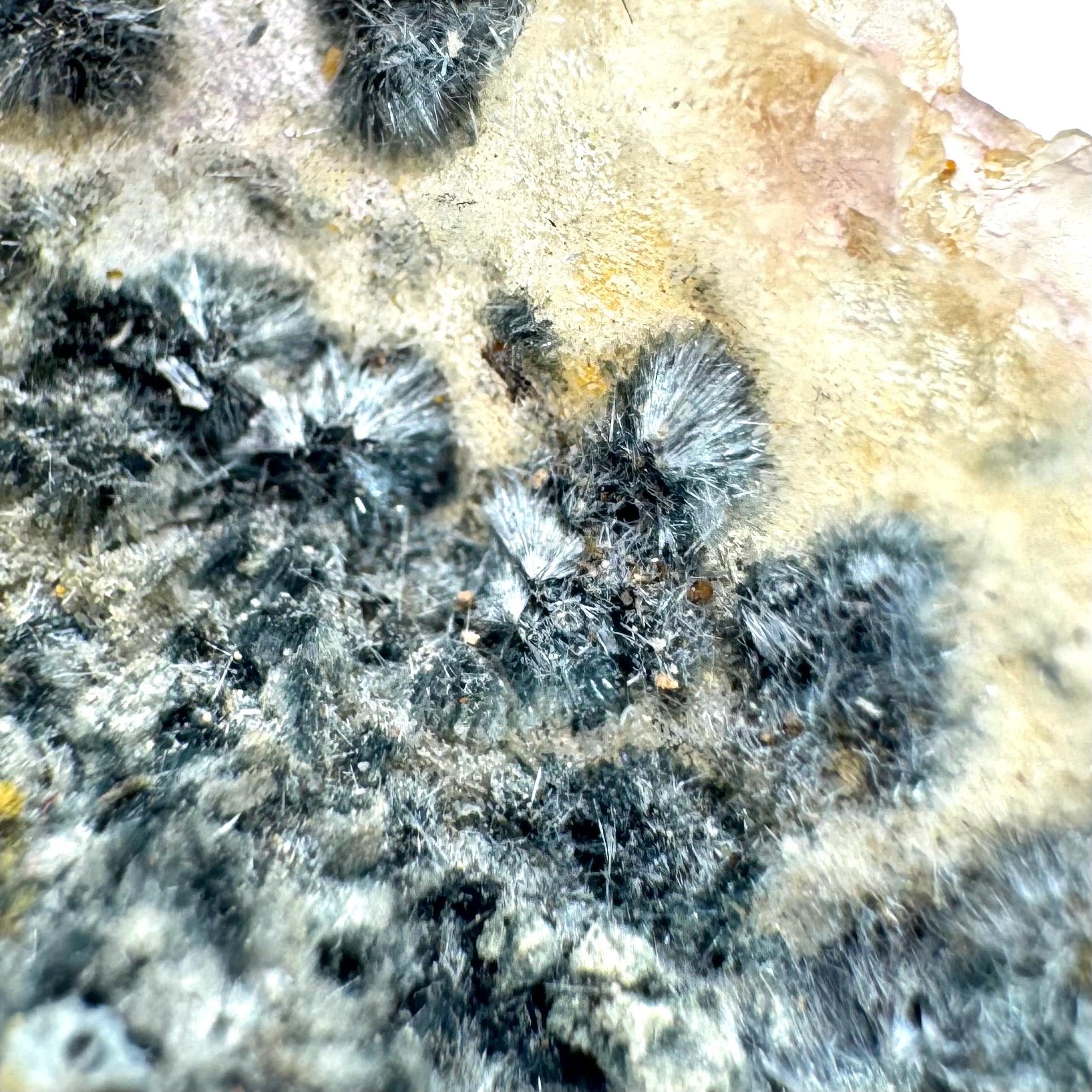 Fluorite w/ Foitite | green-blue crystal cluster, Erongo mineral specimen