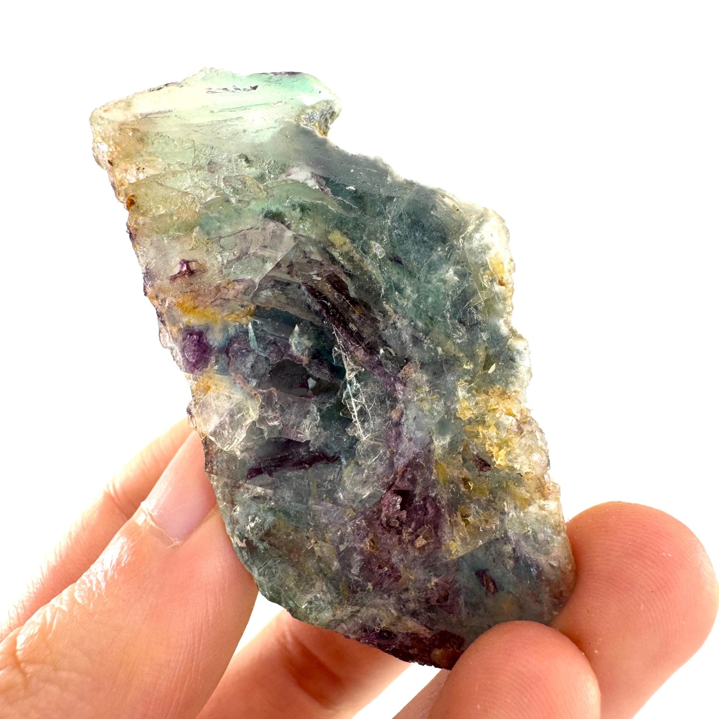 Fluorite w/ Foitite | green-blue crystal cluster, Erongo mineral specimen
