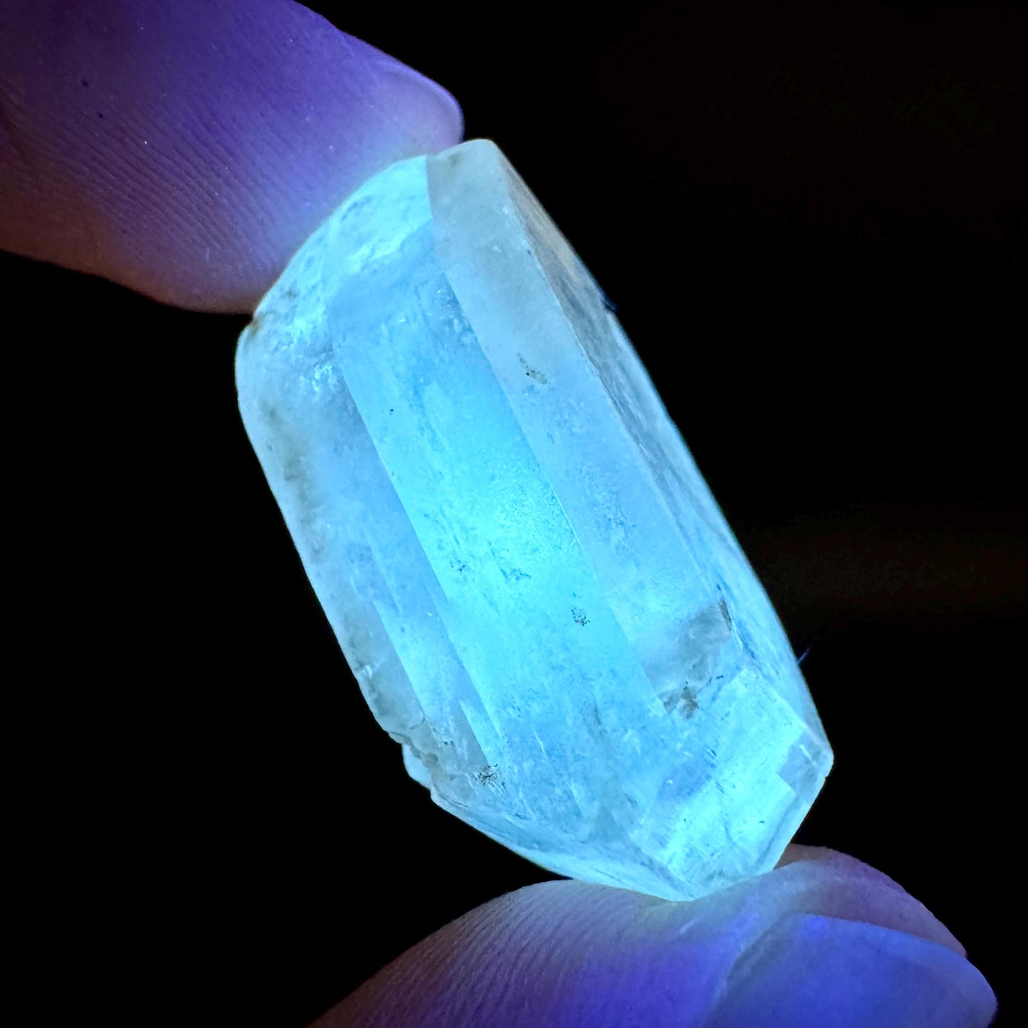 Hourglass Selenite | Phosphorescent UV Reactive Gypsum Crystal from Canada