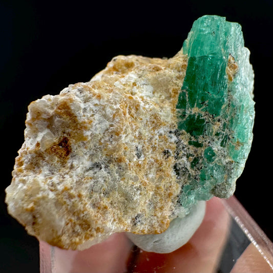 Emerald on Matrix | natural green crystal cluster, raw mineral specimen (Pakistan)