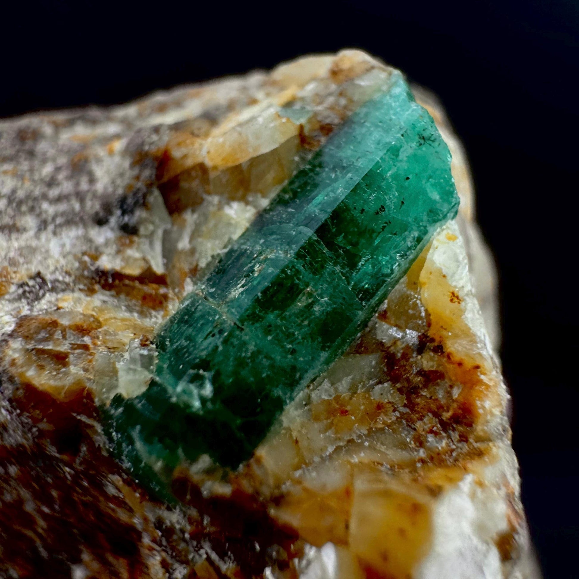 Emerald on Matrix | natural green crystal cluster, raw mineral specimen (Pakistan)
