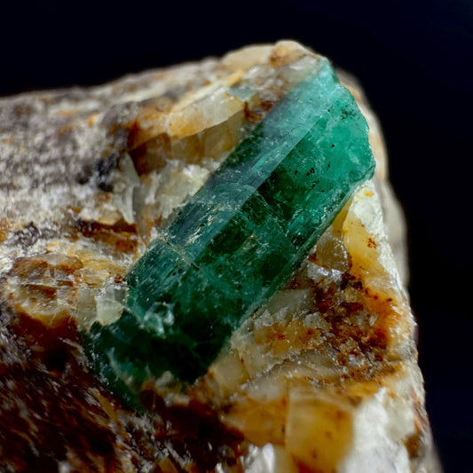 Emerald on Matrix | natural green crystal cluster, raw mineral specimen (Pakistan)