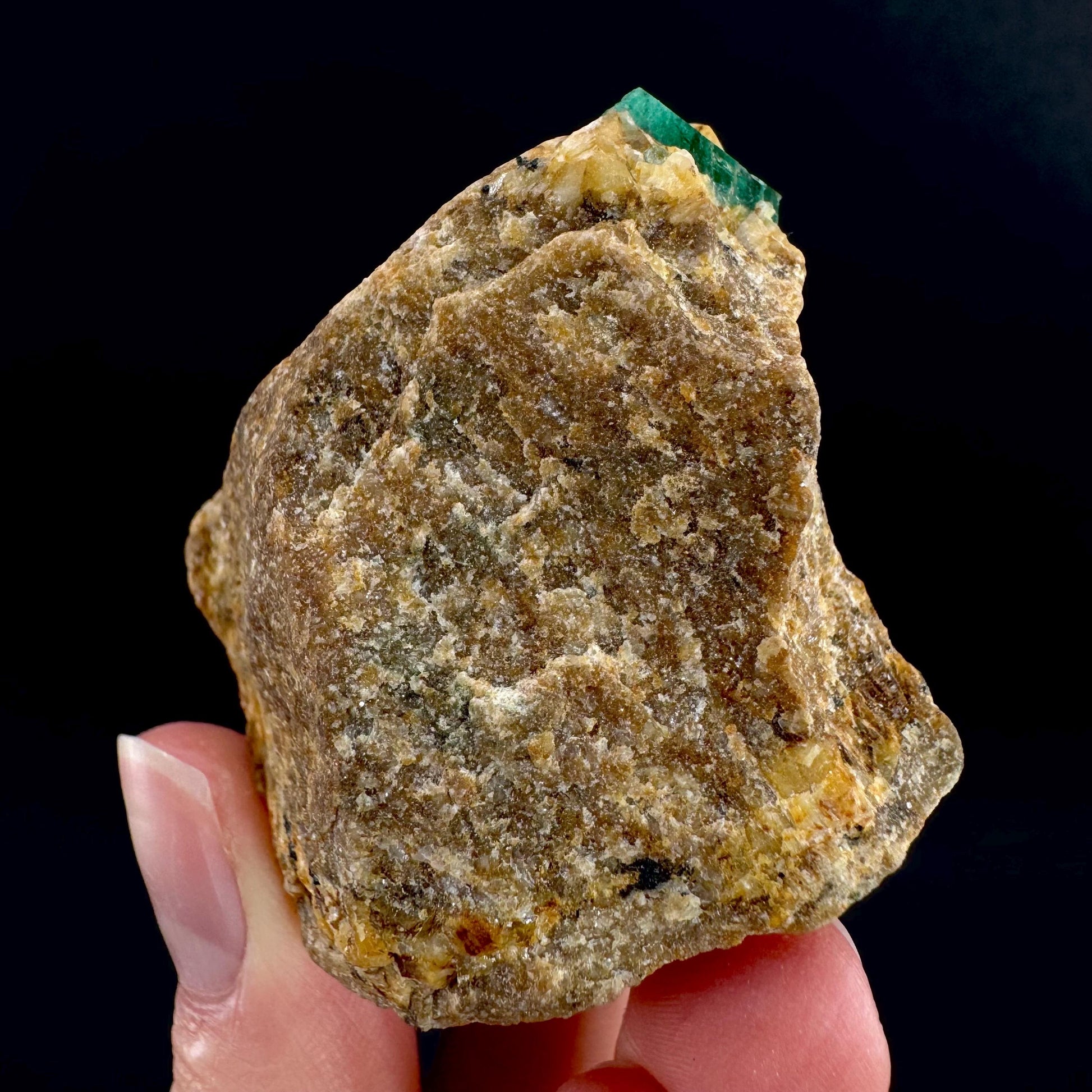 Emerald on Matrix | natural green crystal cluster, raw mineral specimen (Pakistan)