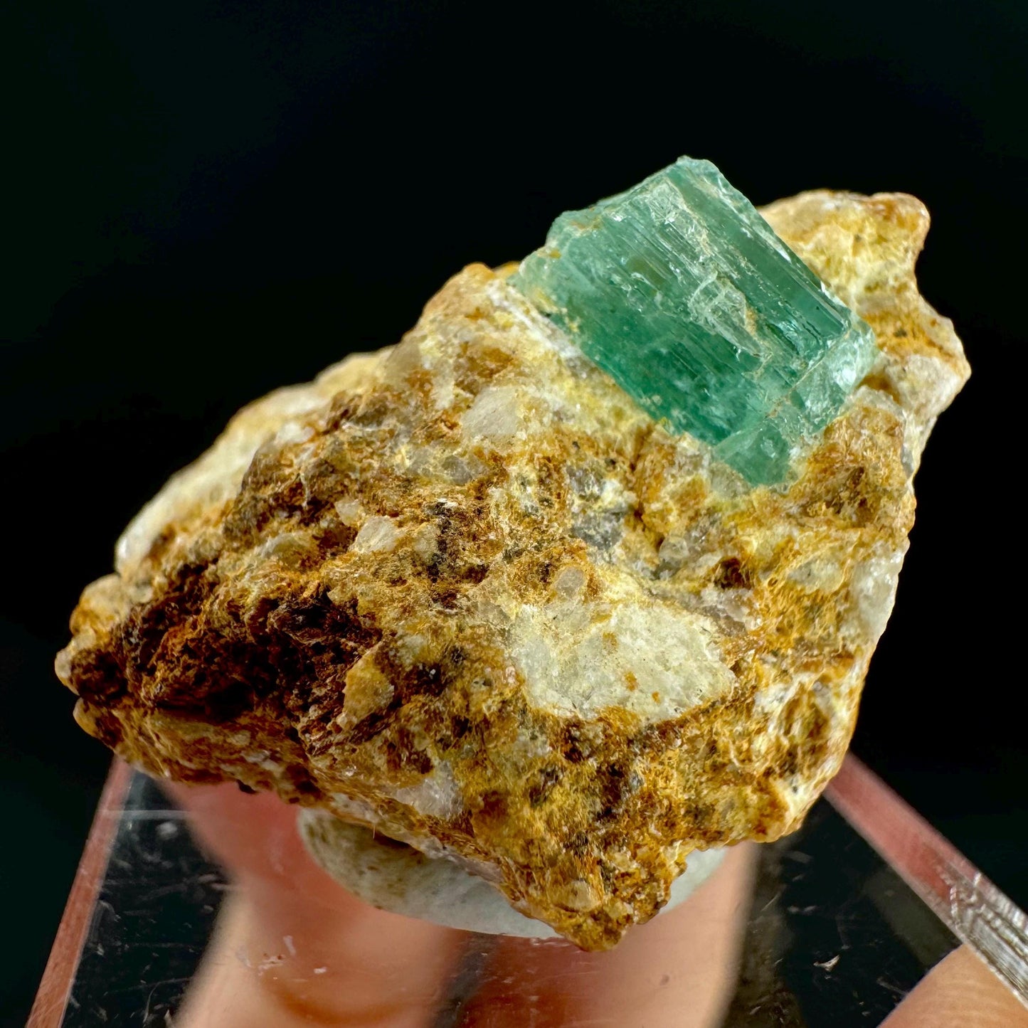 Emerald on Matrix | natural green crystal cluster, raw mineral specimen (Pakistan)