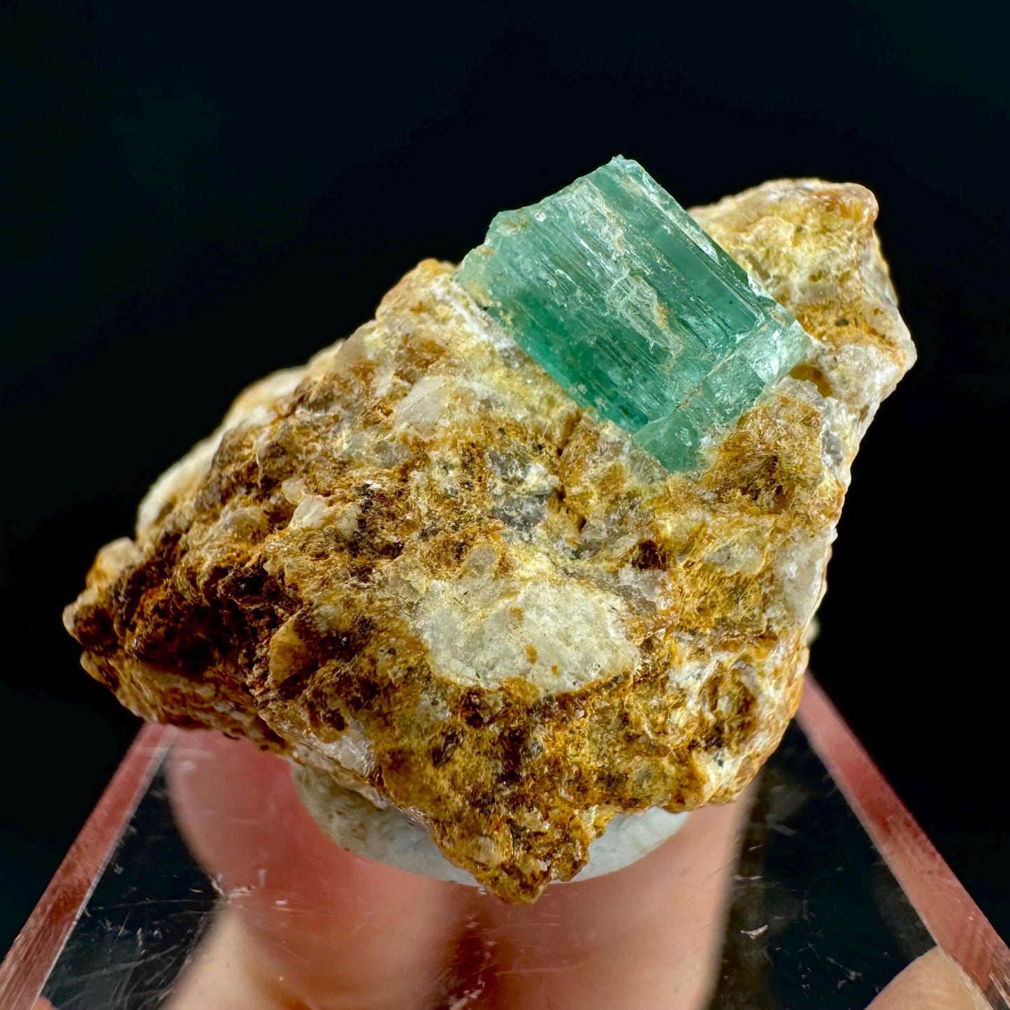 Emerald on Matrix | natural green crystal cluster, raw mineral specimen (Pakistan)