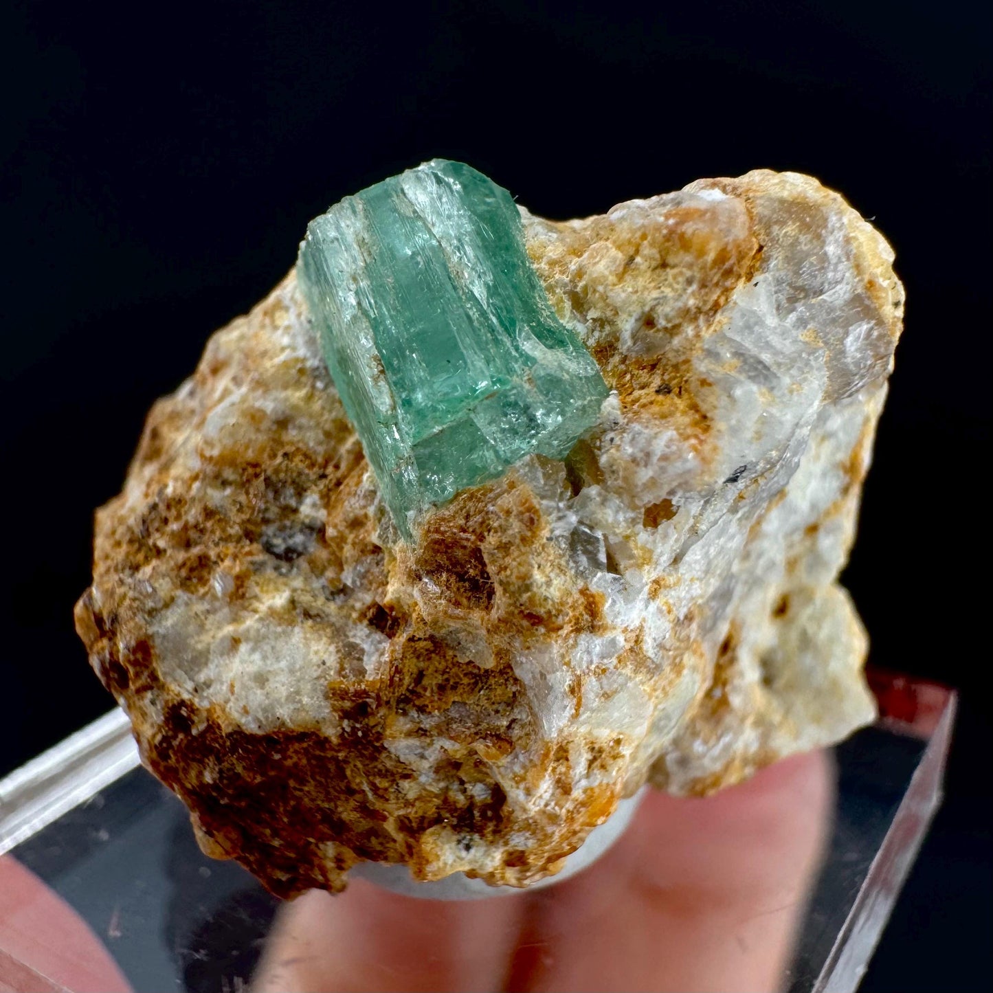 Emerald on Matrix | natural green crystal cluster, raw mineral specimen (Pakistan)