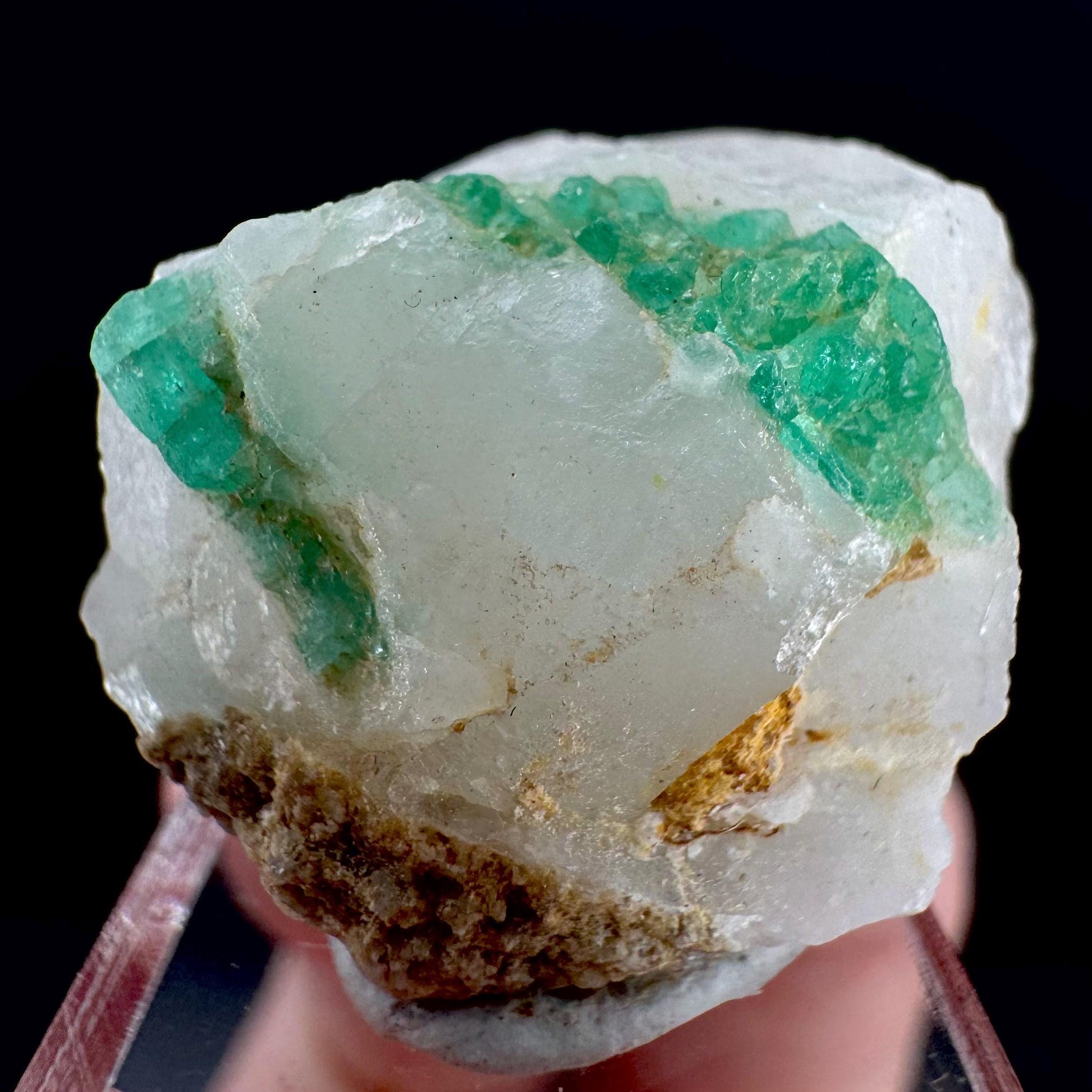 Emerald on Matrix | natural green crystal cluster, raw mineral specimen (Pakistan)