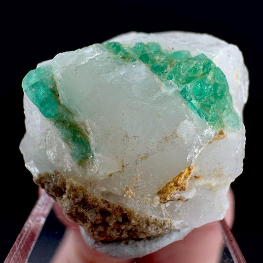 Emerald on Matrix | natural green crystal cluster, raw mineral specimen (Pakistan)