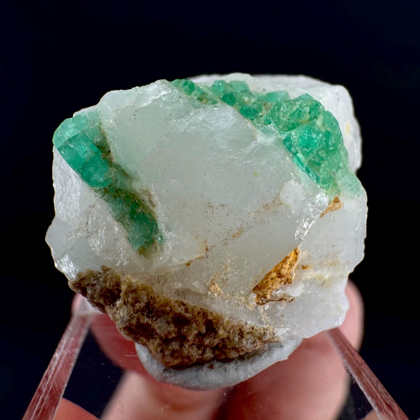 Emerald on Matrix | natural green crystal cluster, raw mineral specimen (Pakistan)