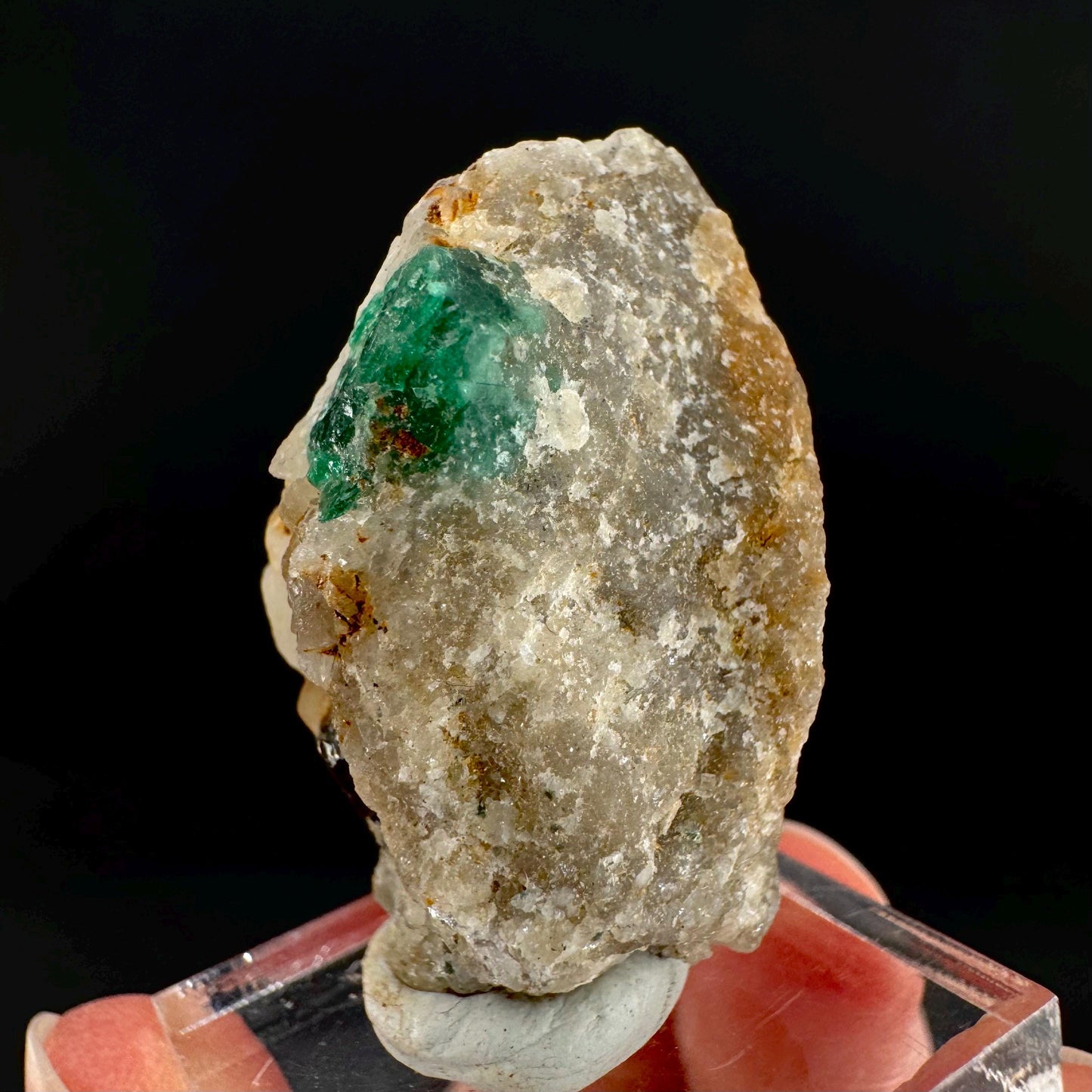 Emerald on Matrix | natural green crystal cluster, raw mineral specimen (Pakistan)
