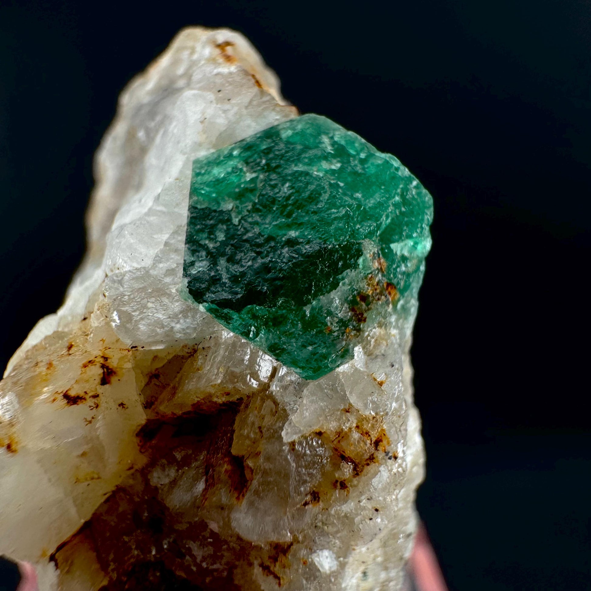 Emerald on Matrix | natural green crystal cluster, raw mineral specimen (Pakistan)