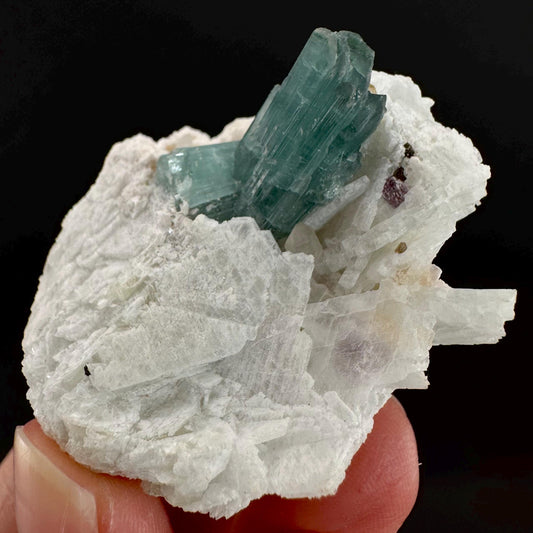 Indicolite Tourmaline on Matrix | Natural Blue-Green Crystal, Mineral Specimen from Pakistan