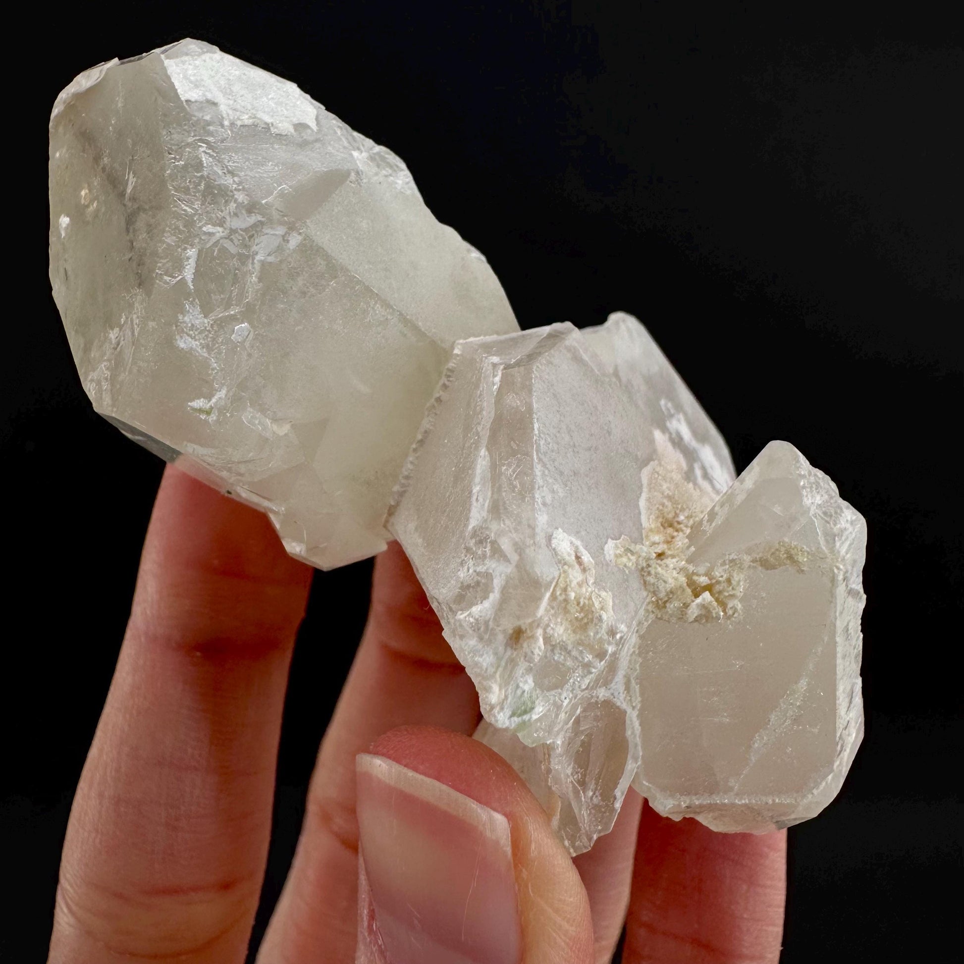 Tourmaline on Quartz | Natural Green Crystal, Mineral Specimen from Pakistan