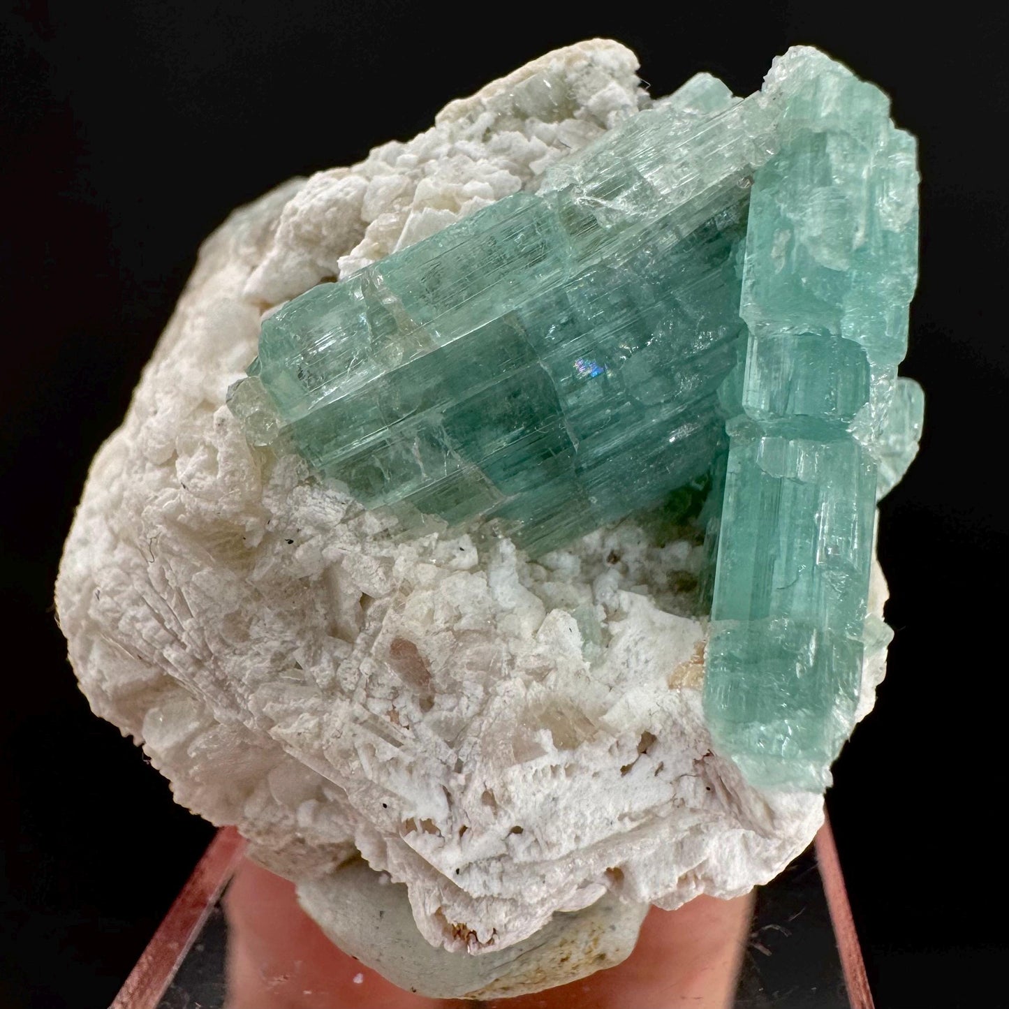 Indicolite Tourmaline on Matrix | Natural Blue-Green Crystal, Mineral Specimen from Pakistan
