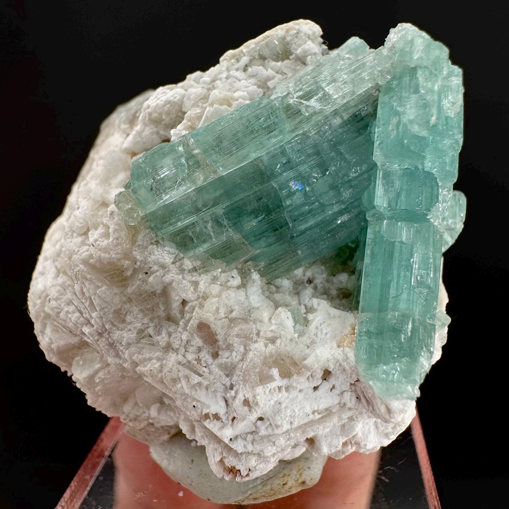 Indicolite Tourmaline on Matrix | Natural Blue-Green Crystal, Mineral Specimen from Pakistan