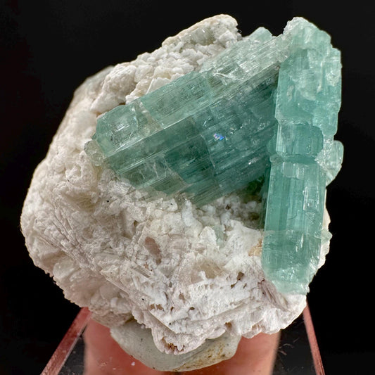 Indicolite Tourmaline on Matrix | Natural Blue-Green Crystal, Mineral Specimen from Pakistan