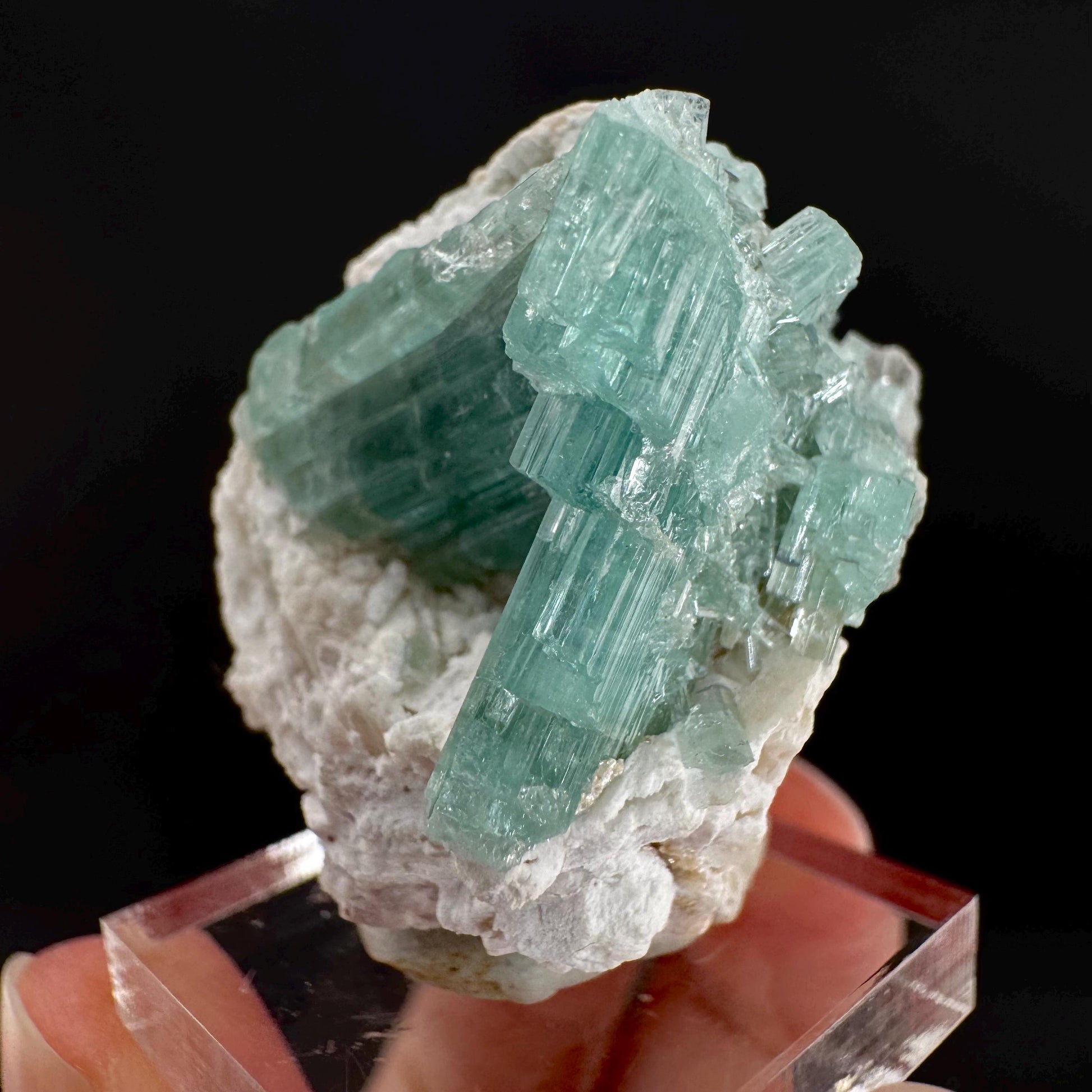 Indicolite Tourmaline on Matrix | Natural Blue-Green Crystal, Mineral Specimen from Pakistan