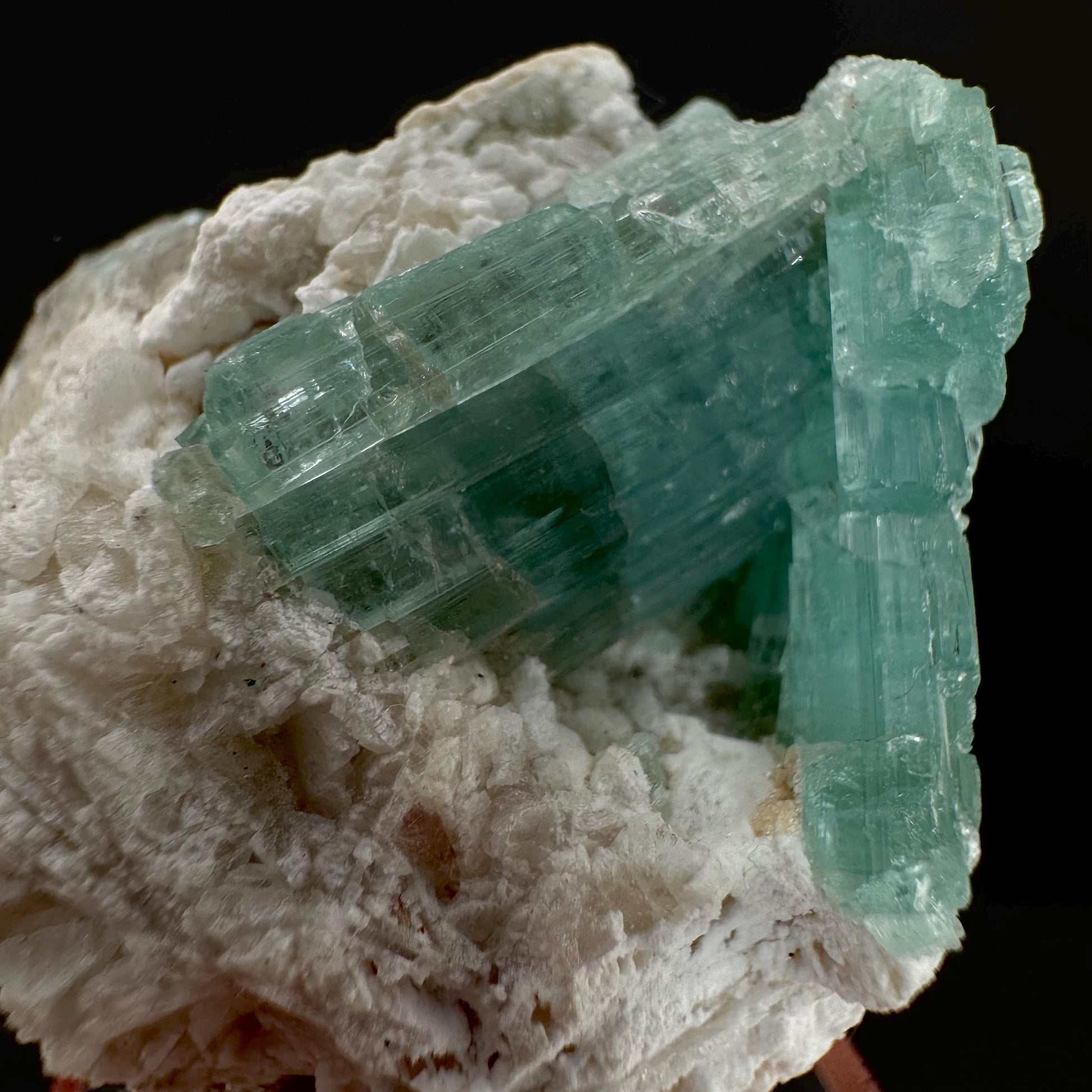 Indicolite Tourmaline on Matrix | Natural Blue-Green Crystal, Mineral Specimen from Pakistan