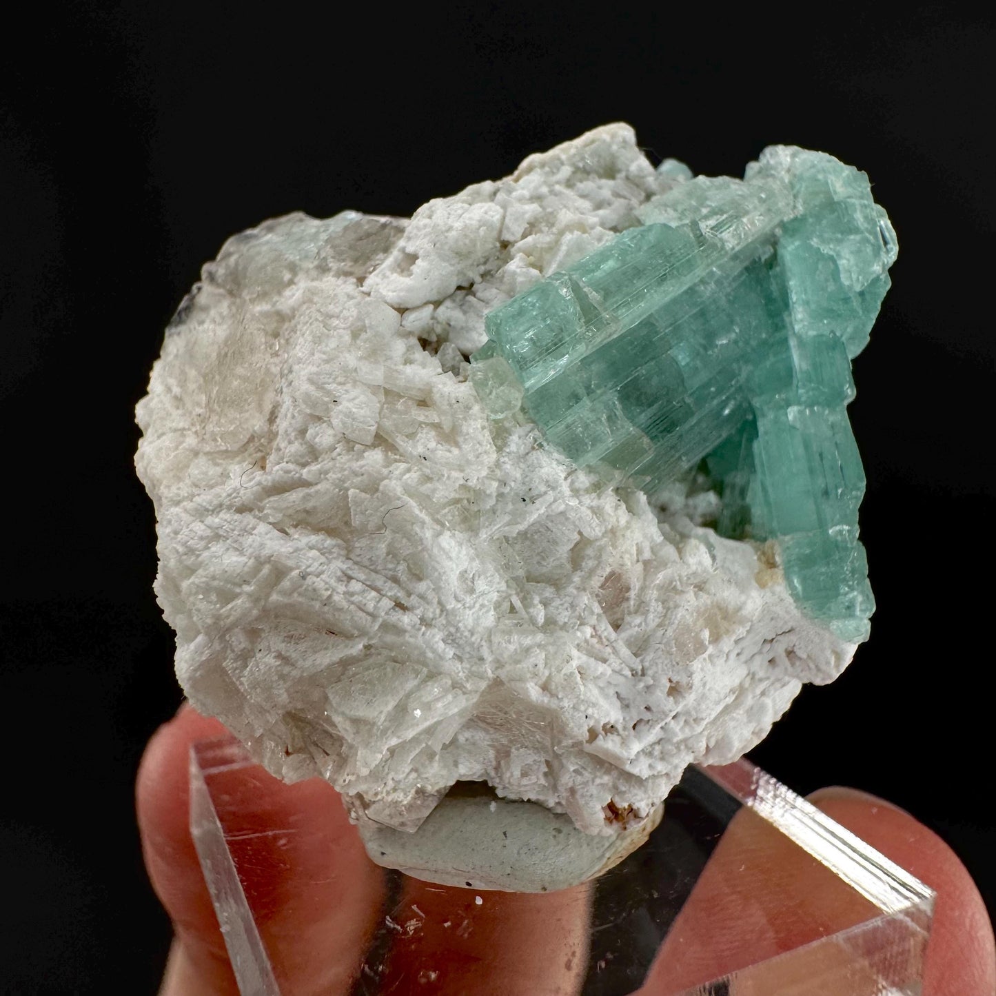 Indicolite Tourmaline on Matrix | Natural Blue-Green Crystal, Mineral Specimen from Pakistan