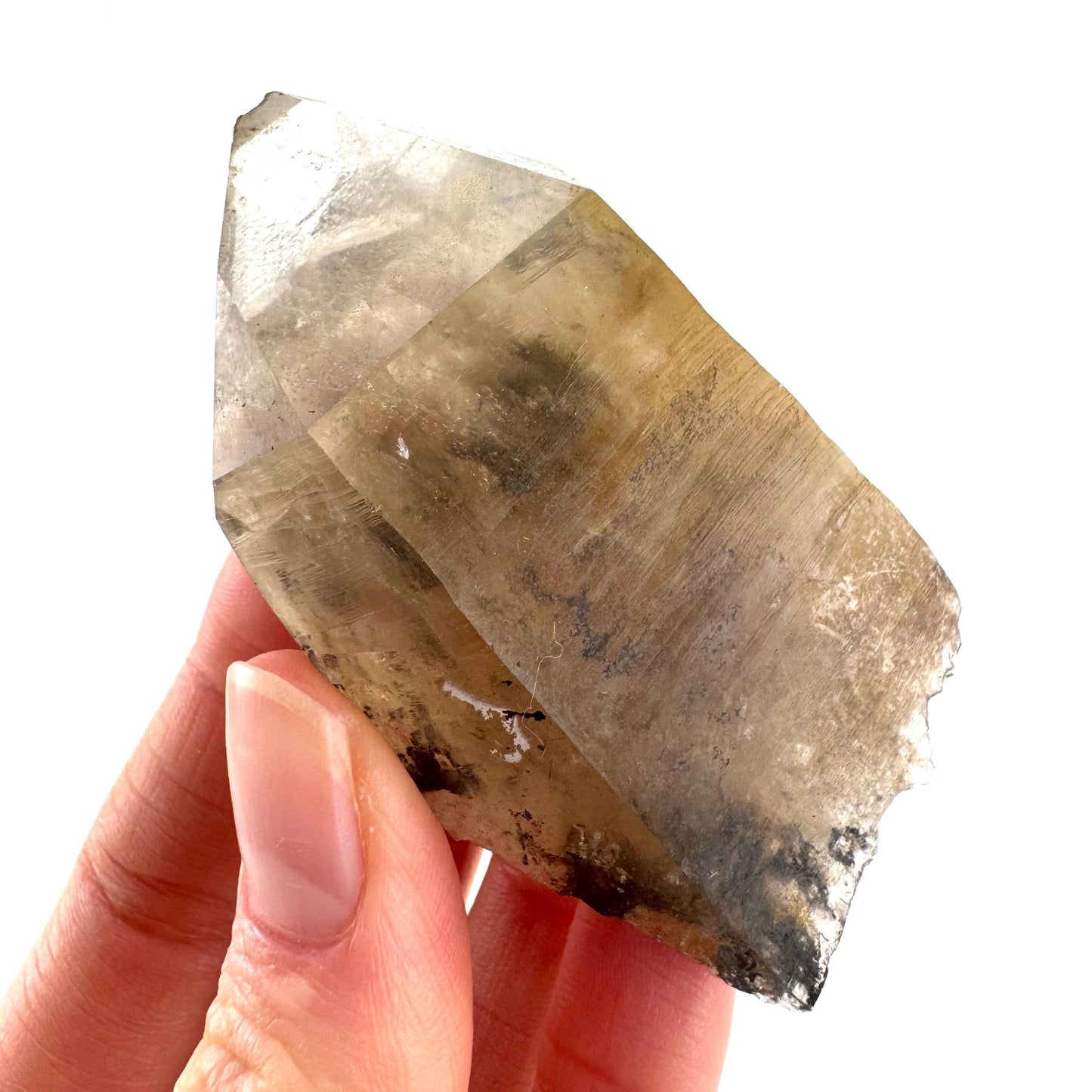 Black Tourmaline in Smoky Quartz | schorl crystal cluster, mineral specimen from Namibia
