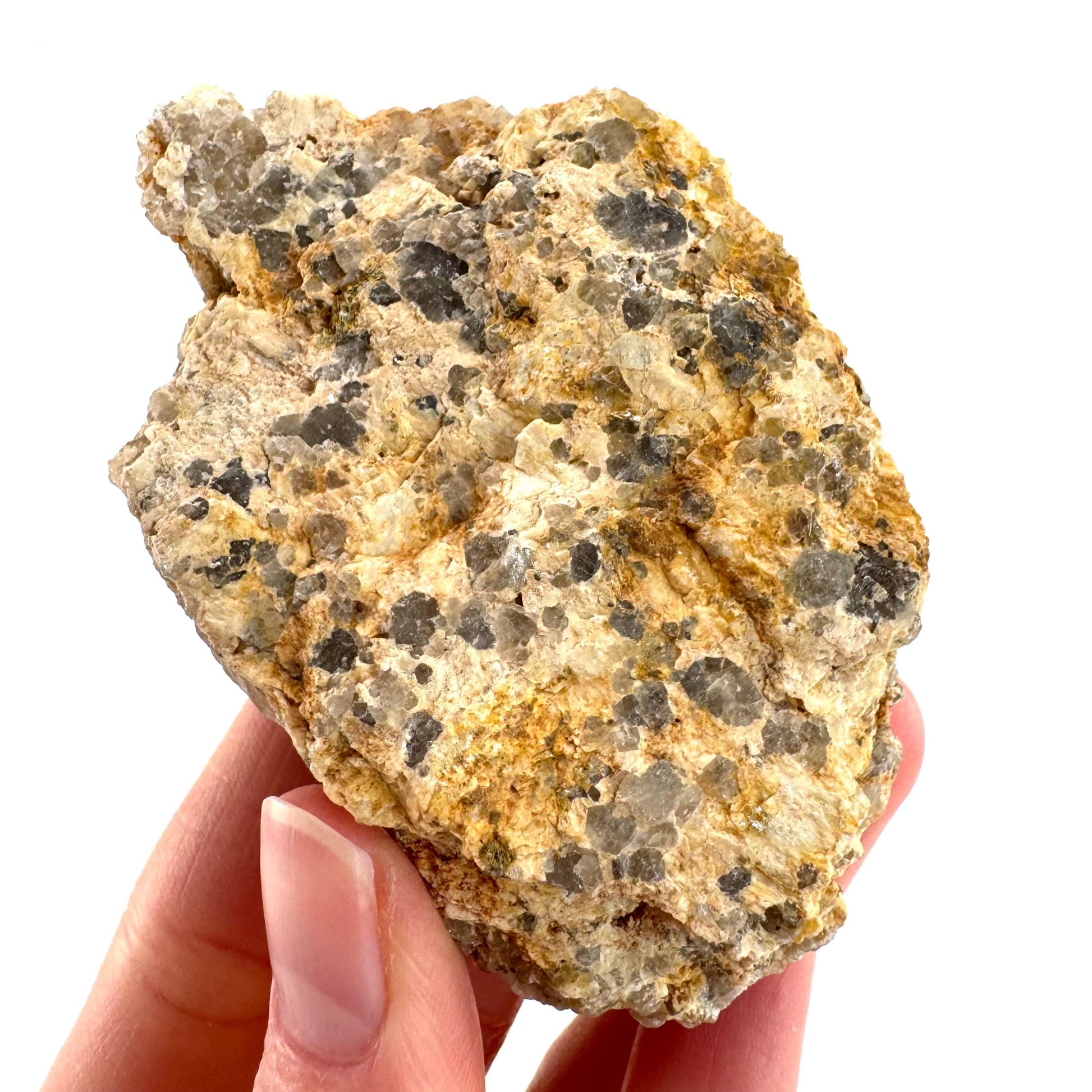 Black Tourmaline on Smoky Quartz | schorl crystal cluster, mineral specimen from Namibia