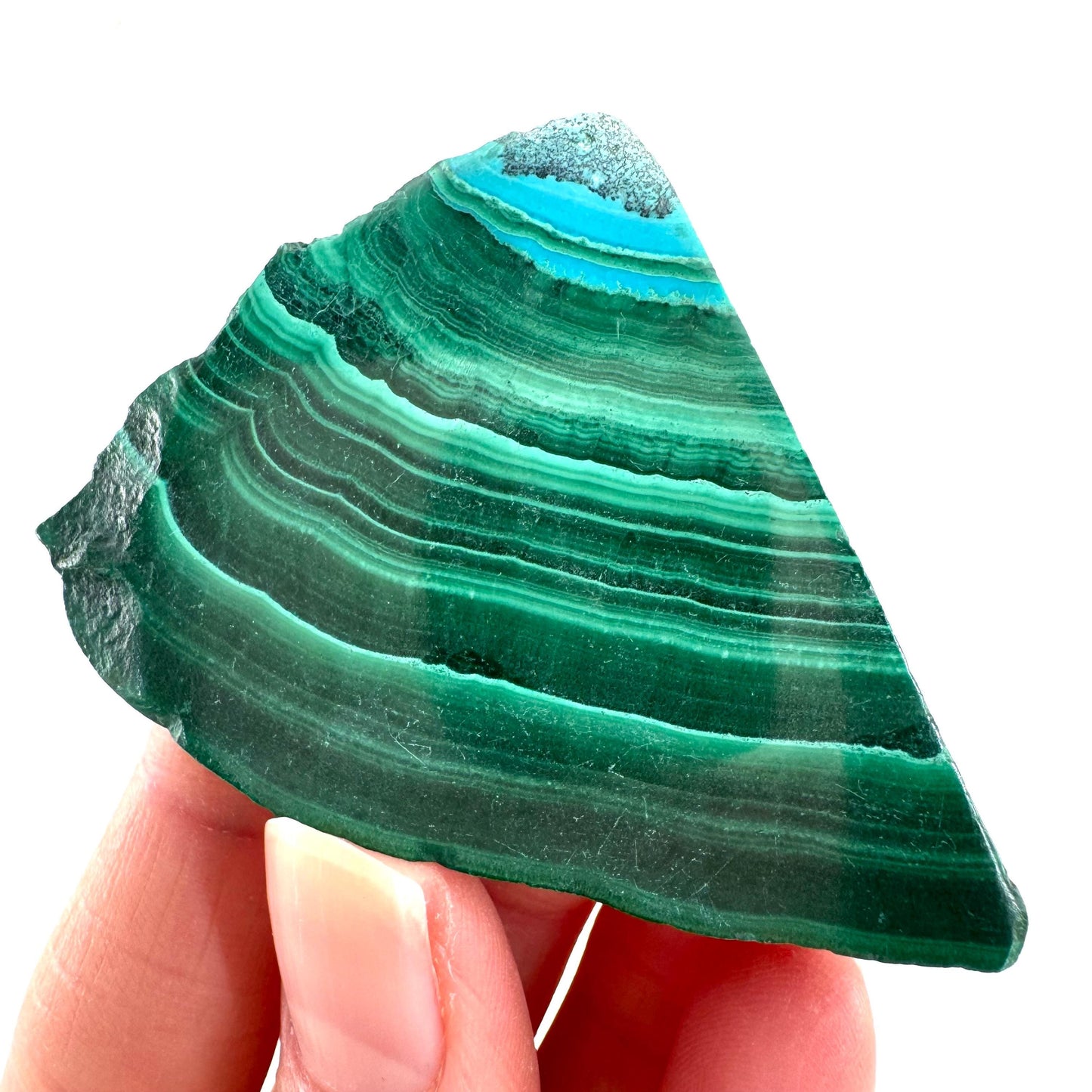 Malachite & Chrysocolla Slice | Polished Malacolla Crystal Slab