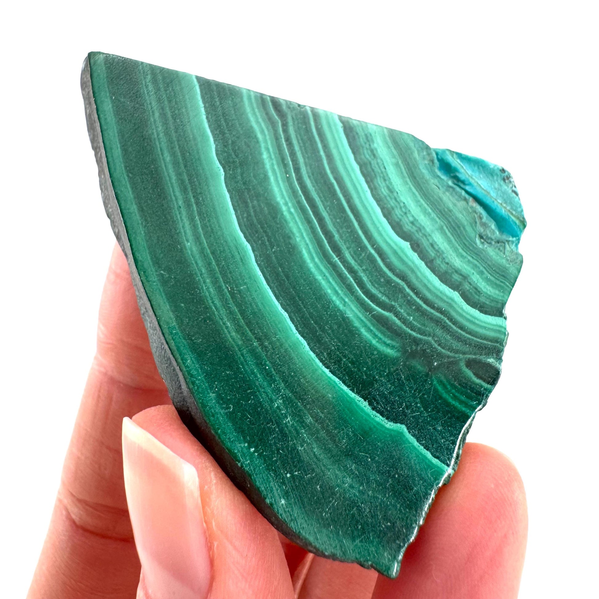 Malachite & Chrysocolla Slice | Polished Malacolla Crystal Slab
