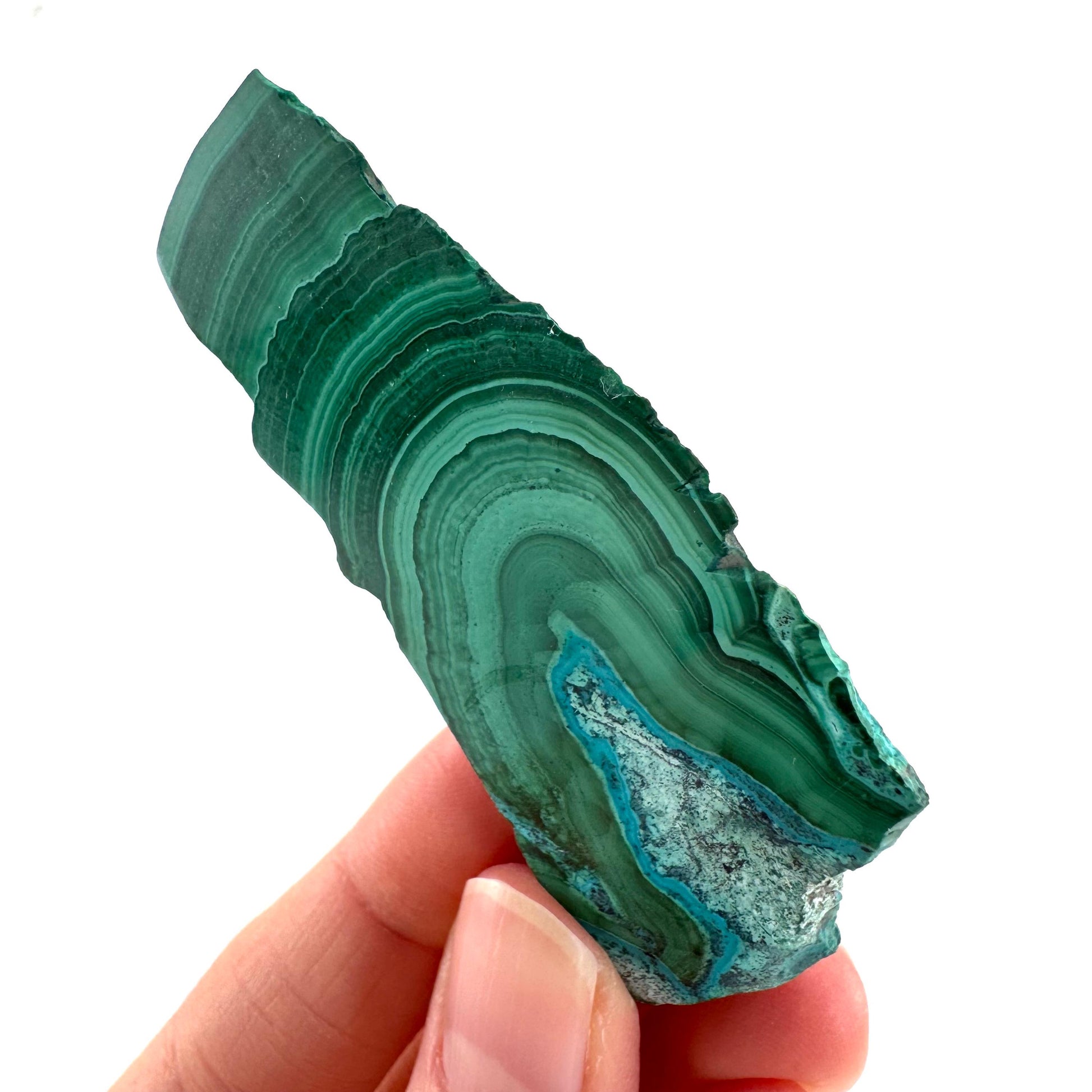 Malachite & Chrysocolla Slice | Polished Malacolla Crystal Slab