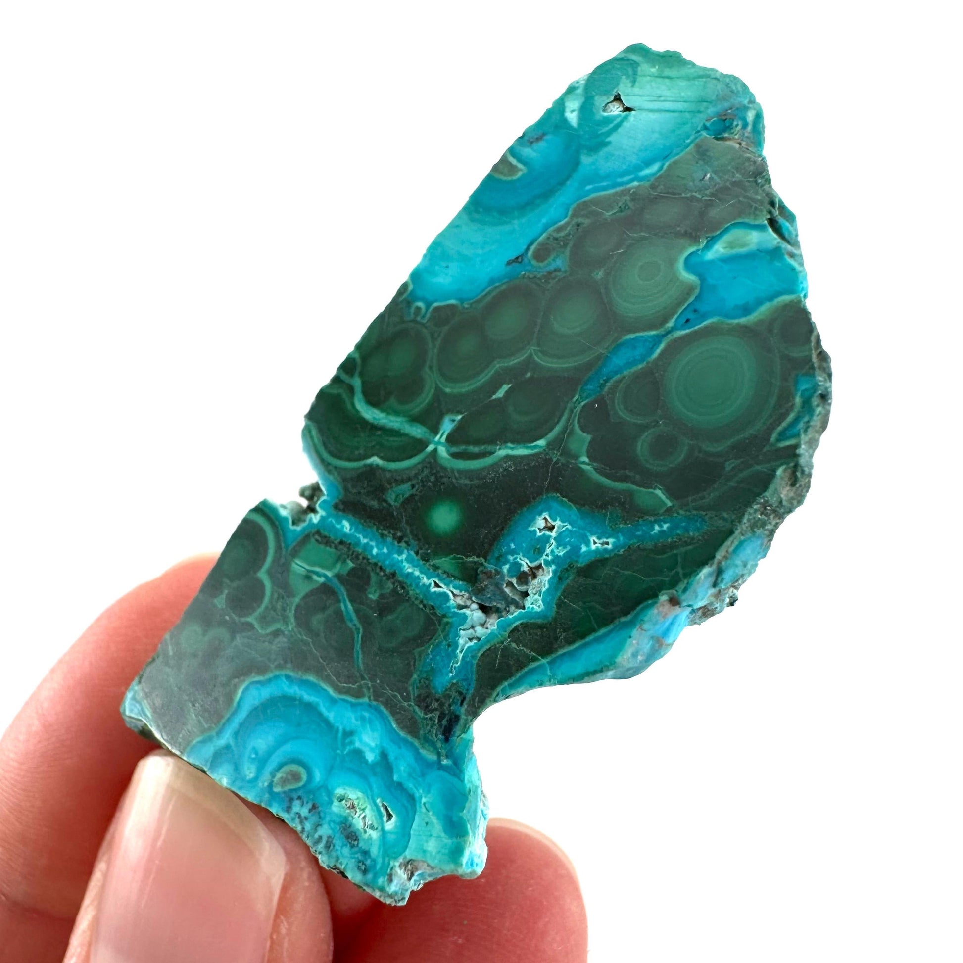 Malachite & Chrysocolla Slice | Polished Malacolla Crystal Slab