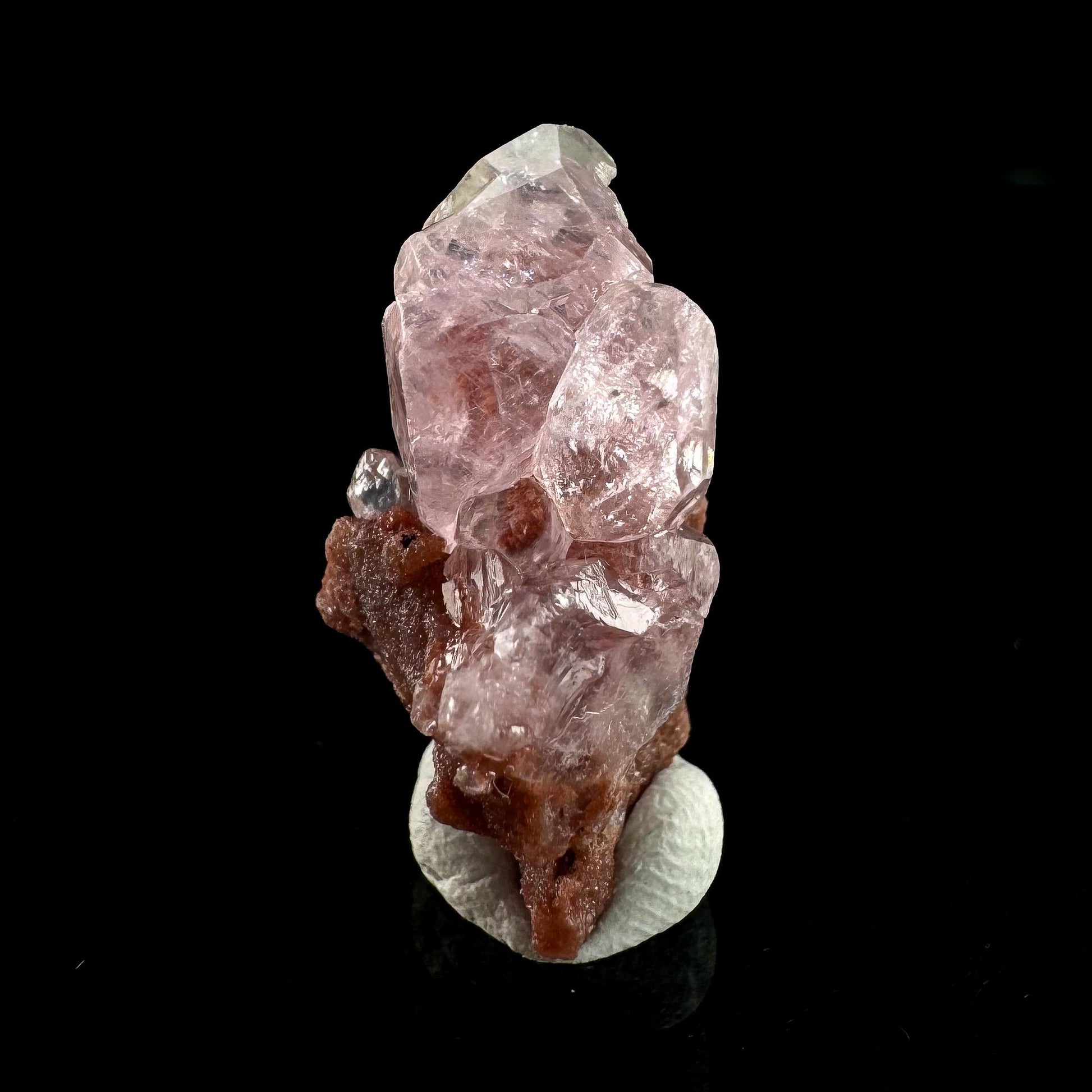 Gem Cobaltoan Calcite | translucent pink cobaltoan crystal cluster, mineral specimen