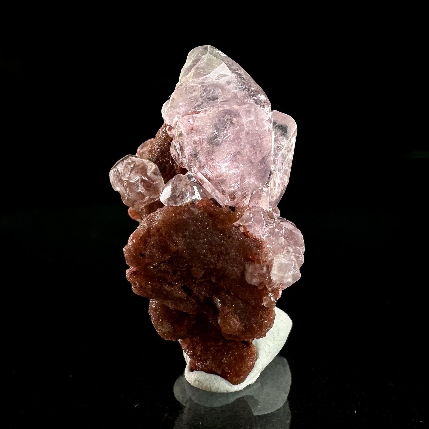 Gem Cobaltoan Calcite | translucent pink cobaltoan crystal cluster, mineral specimen