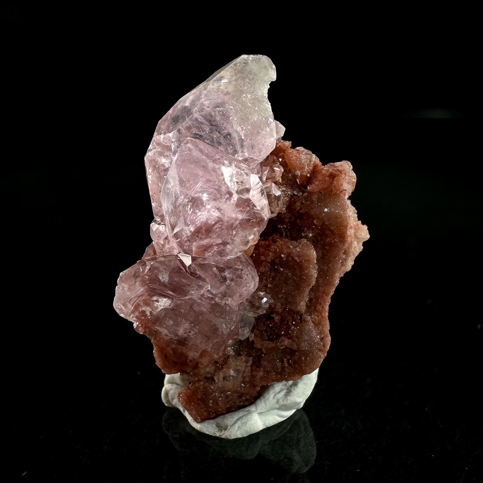 Gem Cobaltoan Calcite | translucent pink cobaltoan crystal cluster, mineral specimen