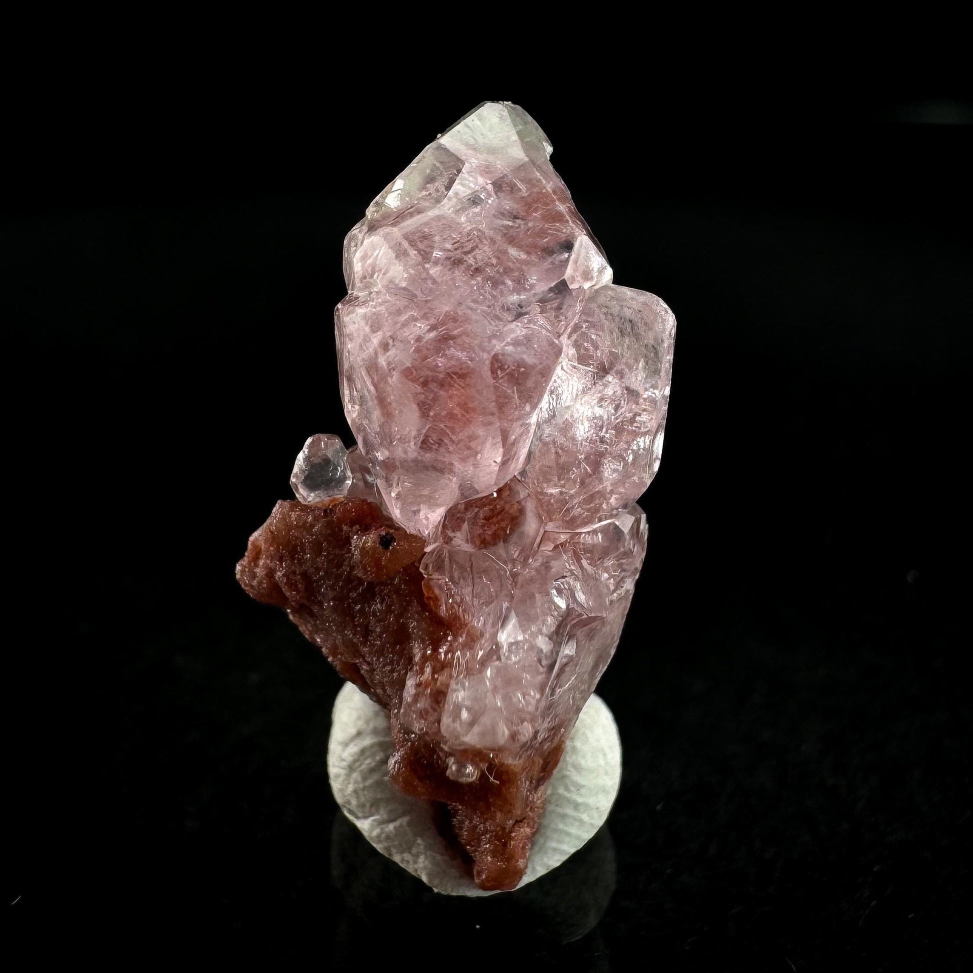 Gem Cobaltoan Calcite | translucent pink cobaltoan crystal cluster, mineral specimen