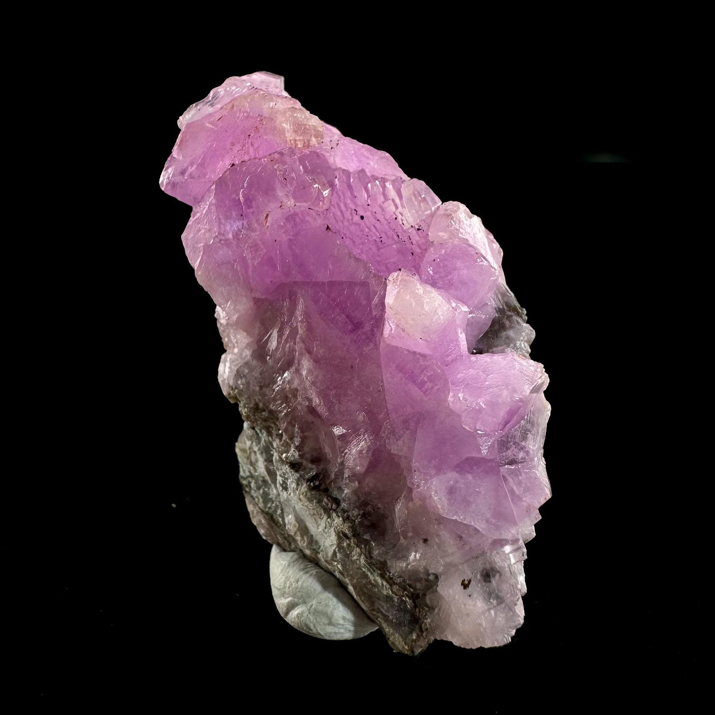 Gem Cobaltoan Calcite | translucent pink cobaltoan crystal cluster, mineral specimen