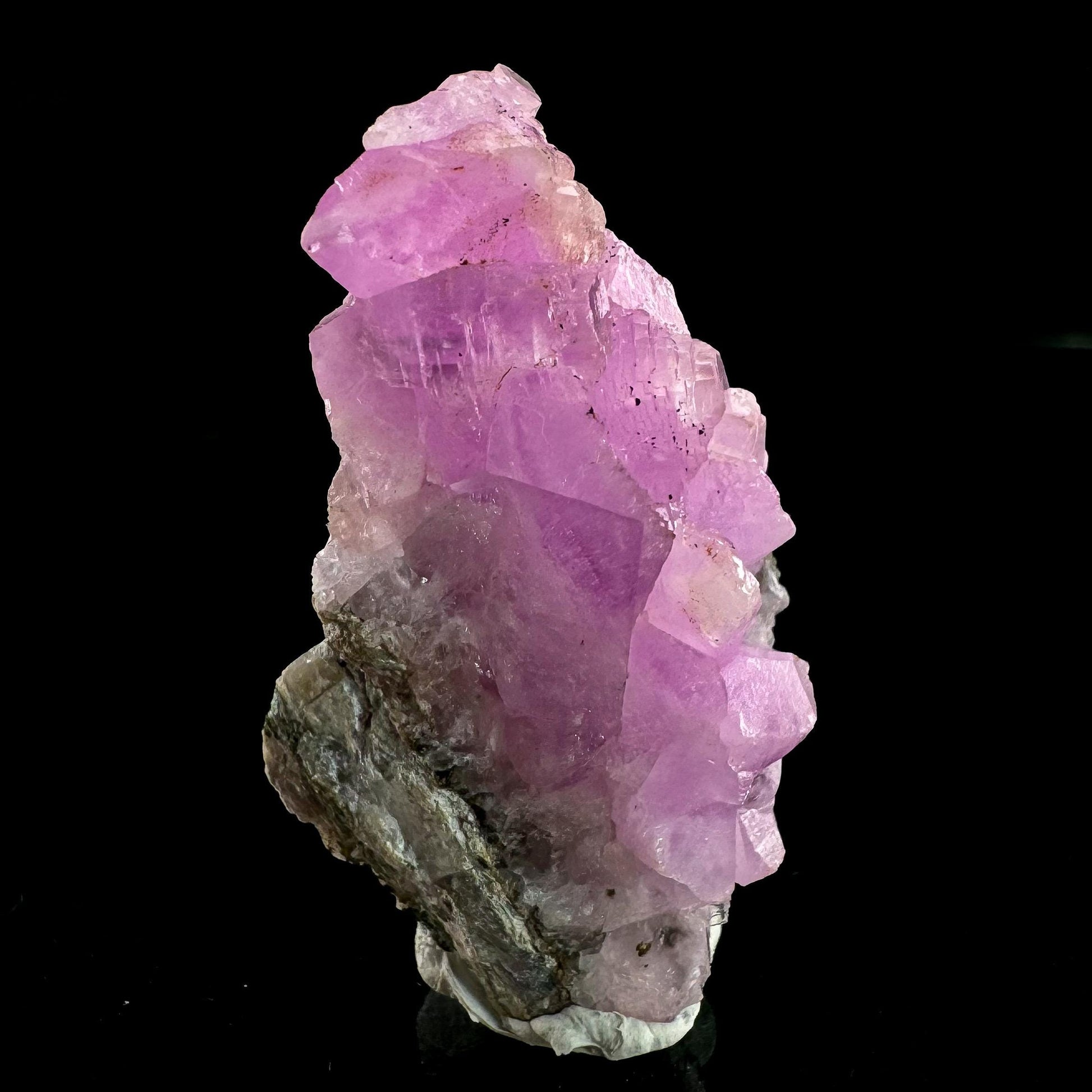 Gem Cobaltoan Calcite | translucent pink cobaltoan crystal cluster, mineral specimen