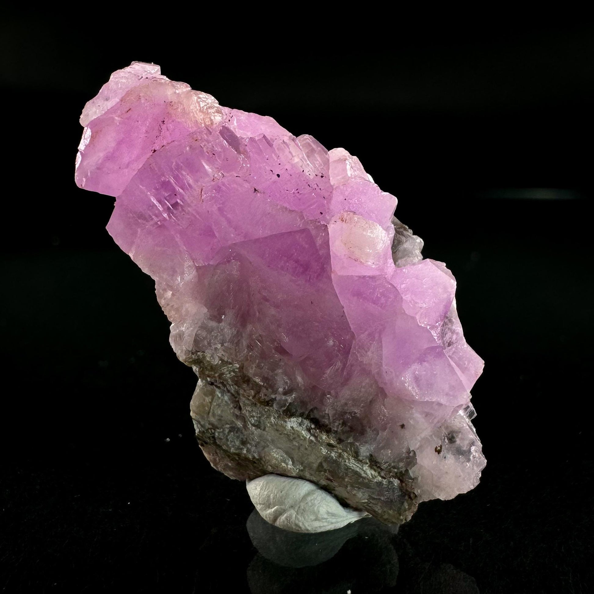 Gem Cobaltoan Calcite | translucent pink cobaltoan crystal cluster, mineral specimen