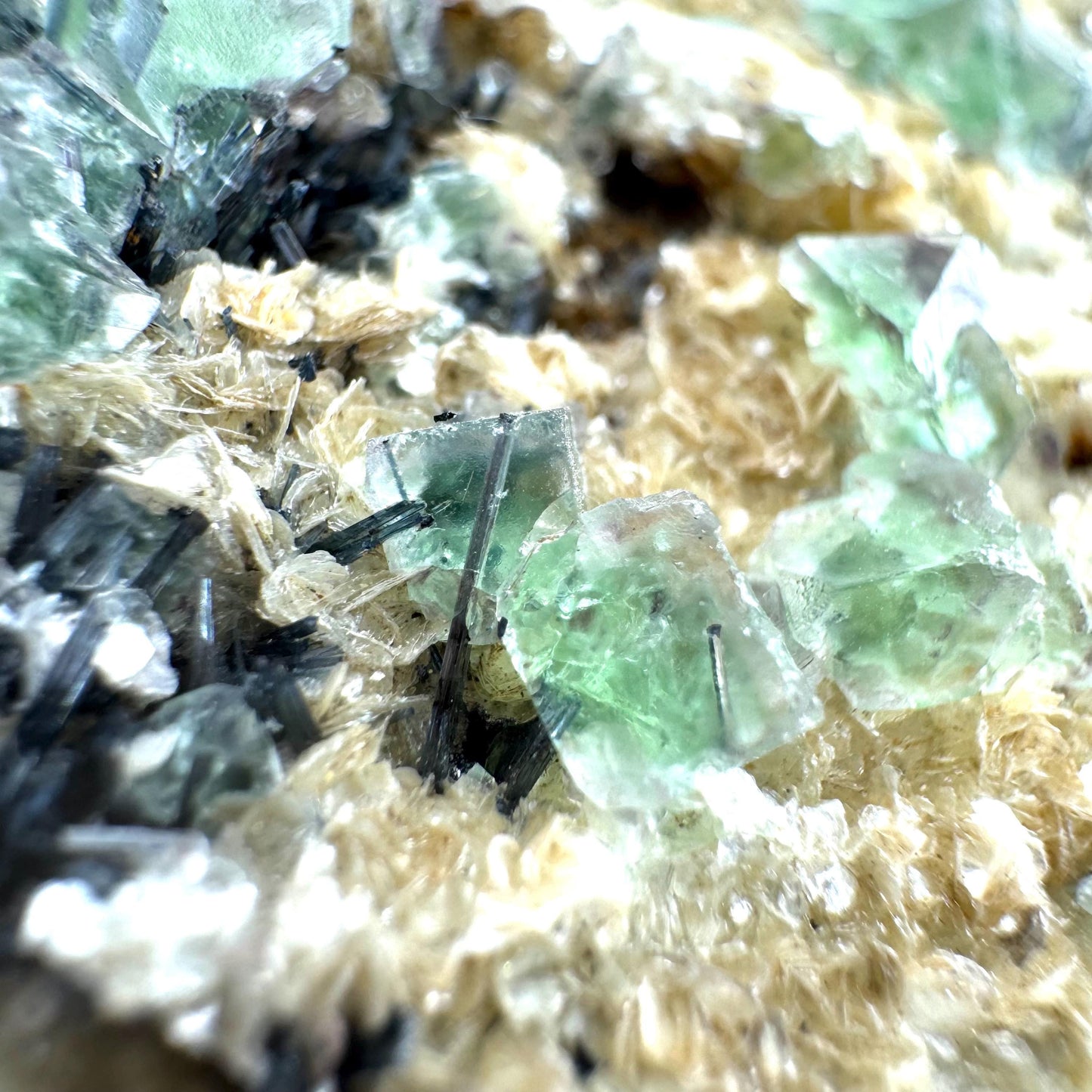 Fluorite on Smoky Quartz | natural crystal, Erongo mineral specimen