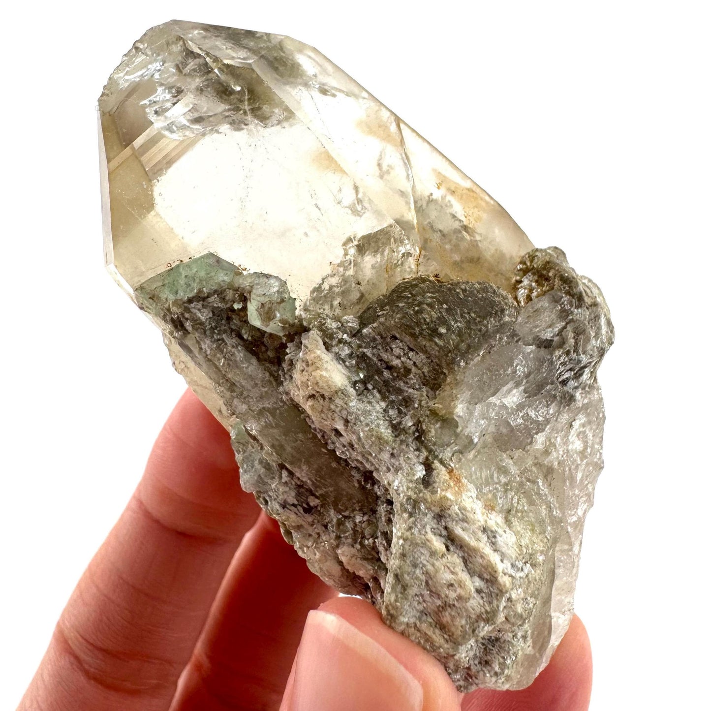 Fluorite on Smoky Quartz | natural crystal, Erongo mineral specimen