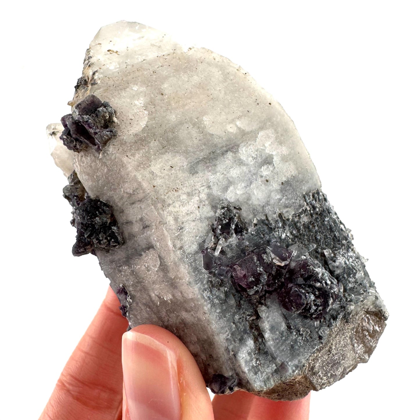 Fluorite on Smoky Quartz | natural crystal, Erongo mineral specimen