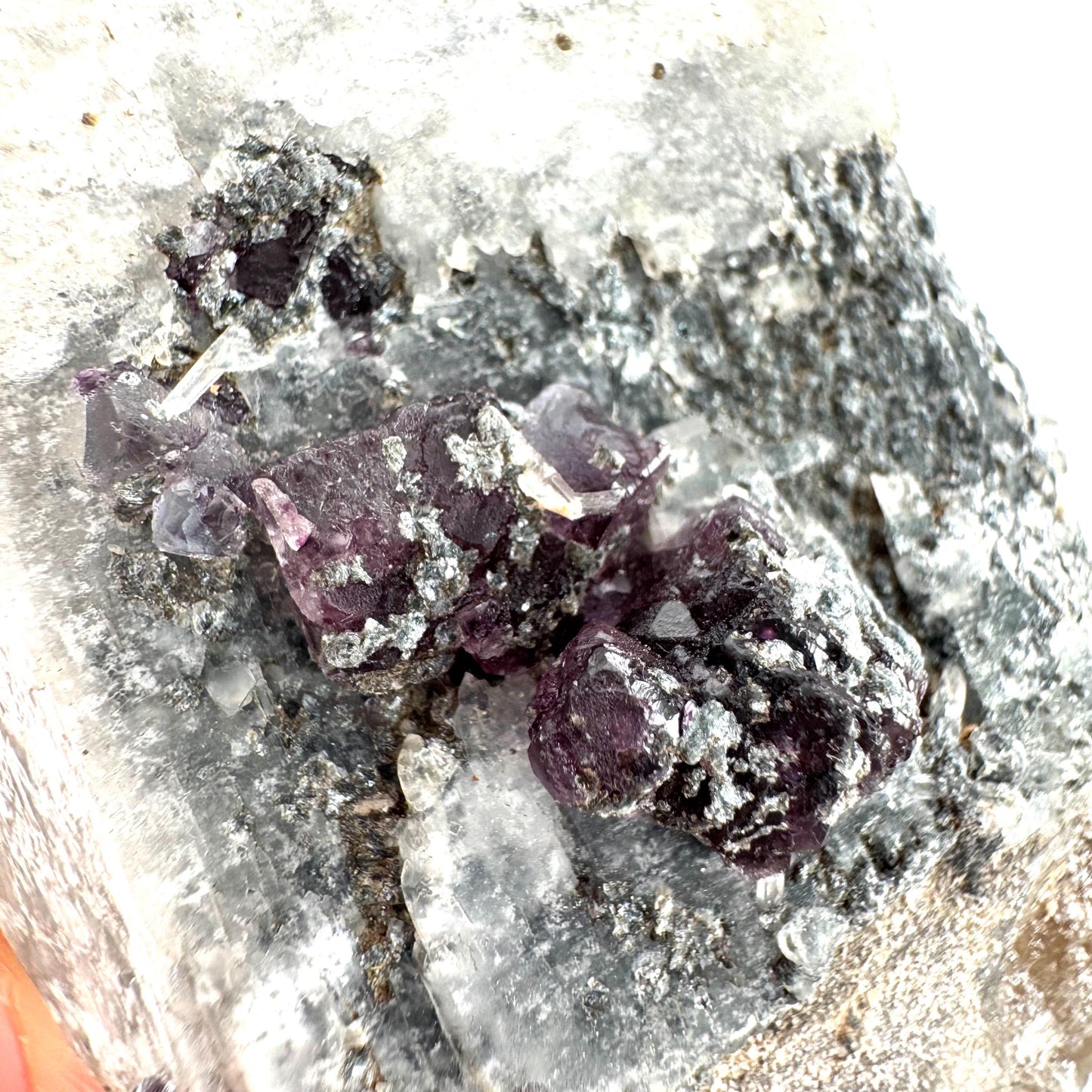 Fluorite on Smoky Quartz | natural crystal, Erongo mineral specimen