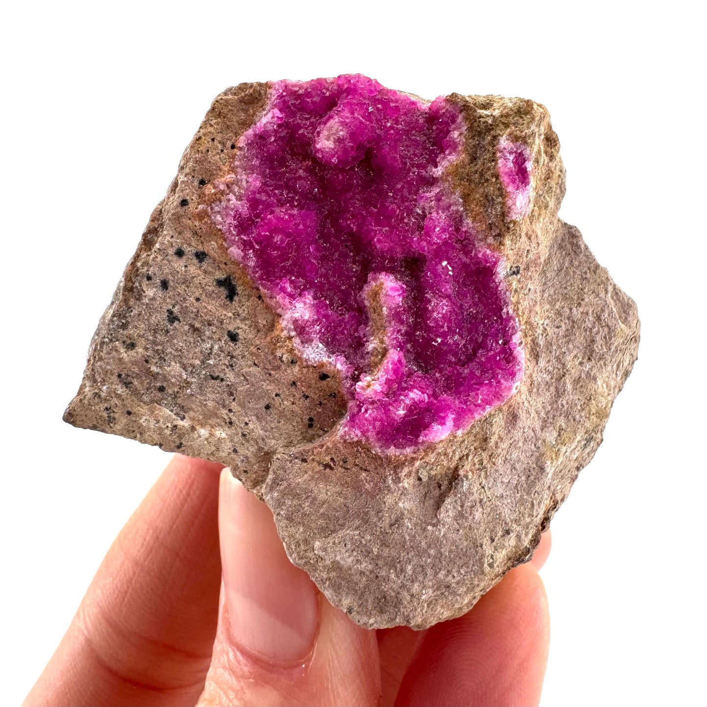 Cobaltoan Calcite | natural pink crystal cluster, mineral specimen