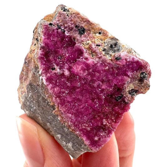 Cobaltoan Calcite | natural pink crystal cluster, mineral specimen