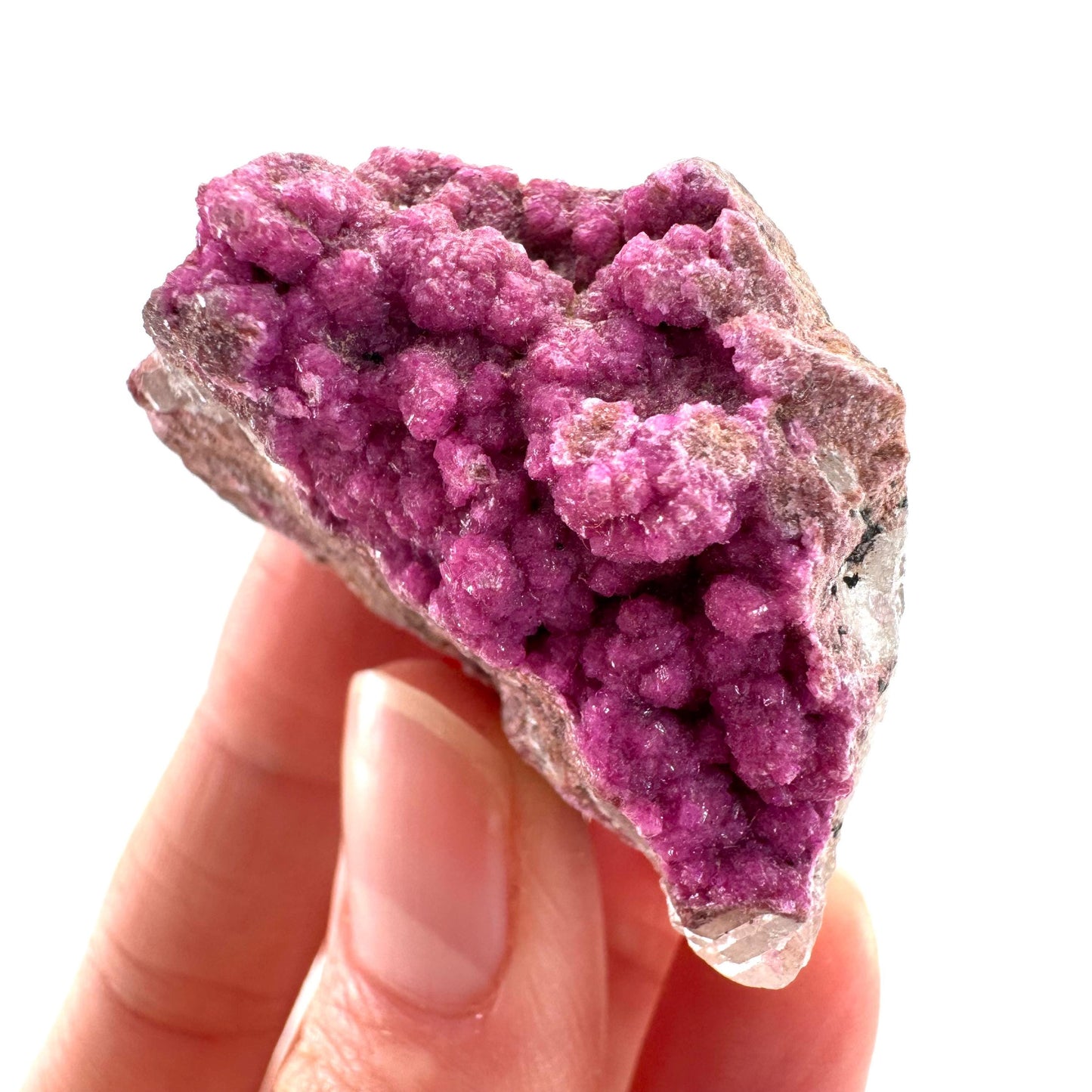 Cobaltoan Calcite | natural pink crystal cluster, mineral specimen