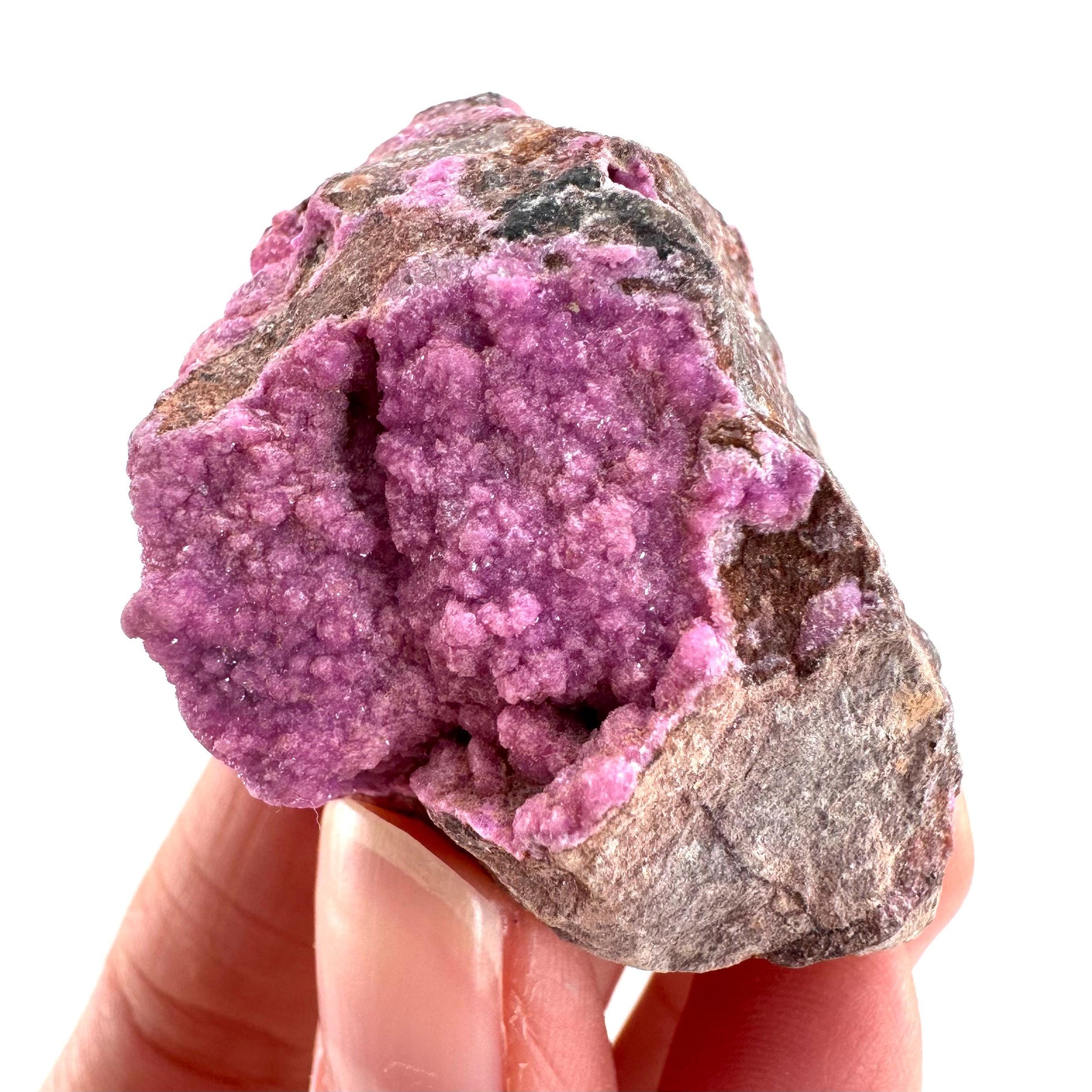 Cobaltoan Calcite | natural pink crystal cluster, mineral specimen