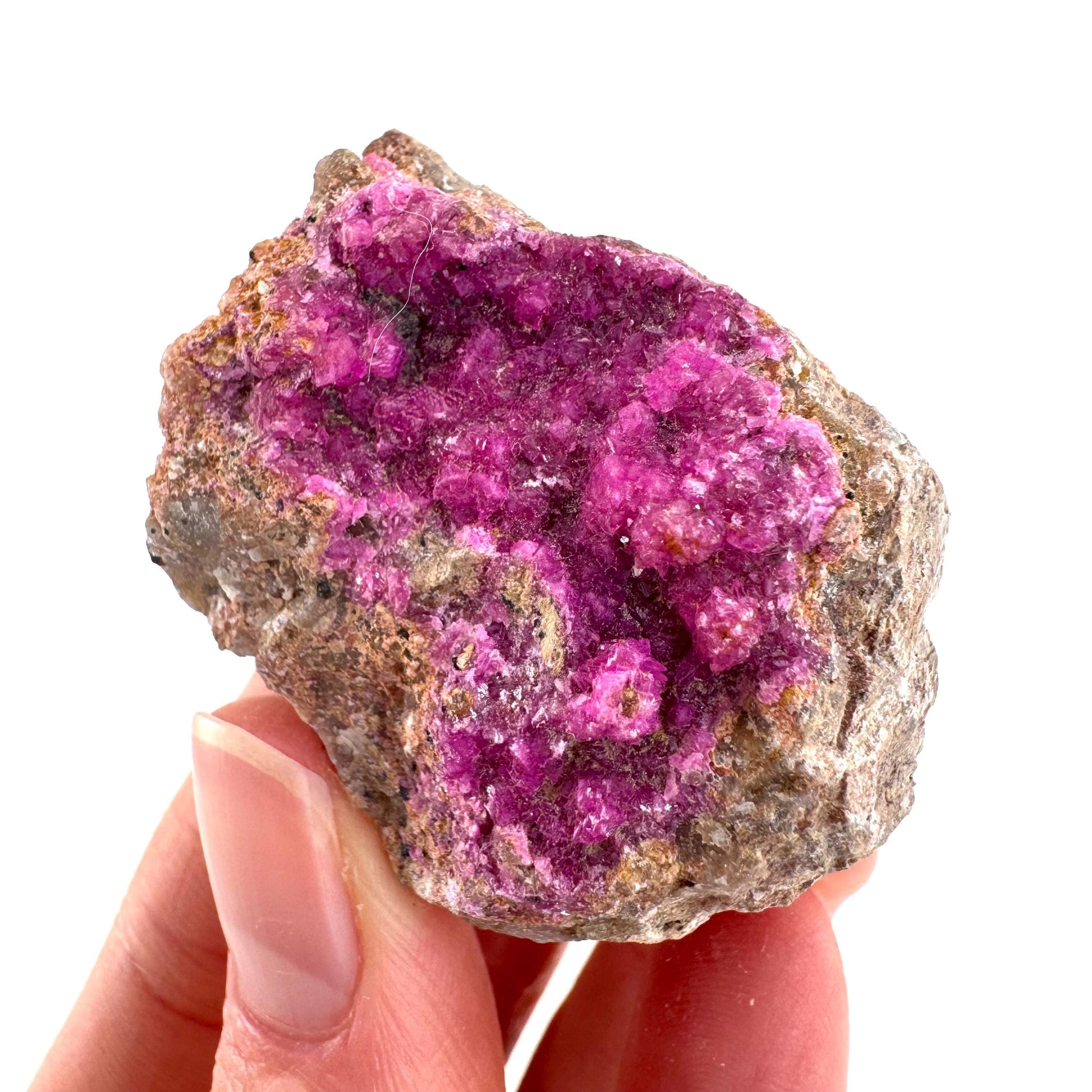 Cobaltoan Calcite | natural pink crystal cluster, mineral specimen