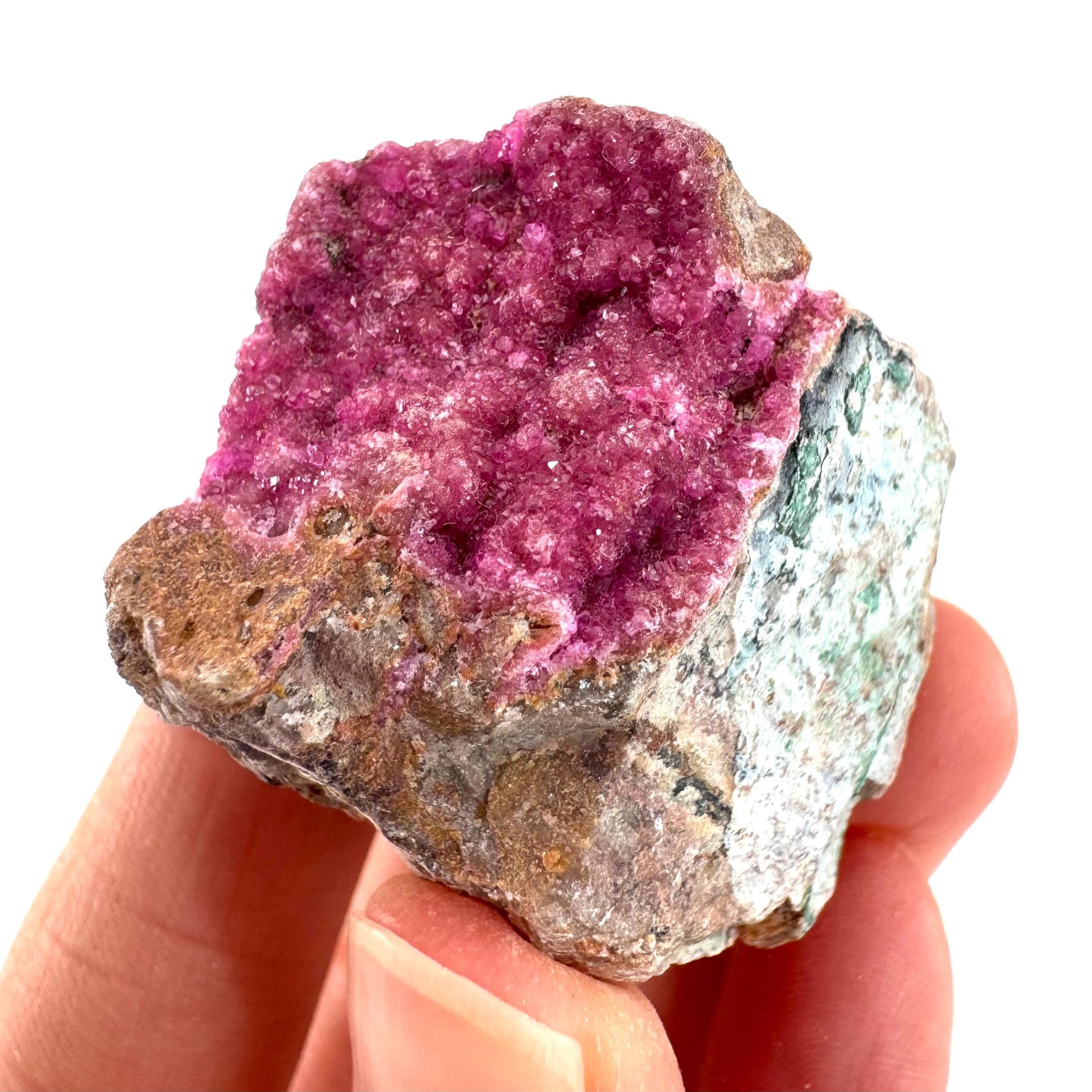 Cobaltoan Calcite | natural pink crystal cluster, mineral specimen