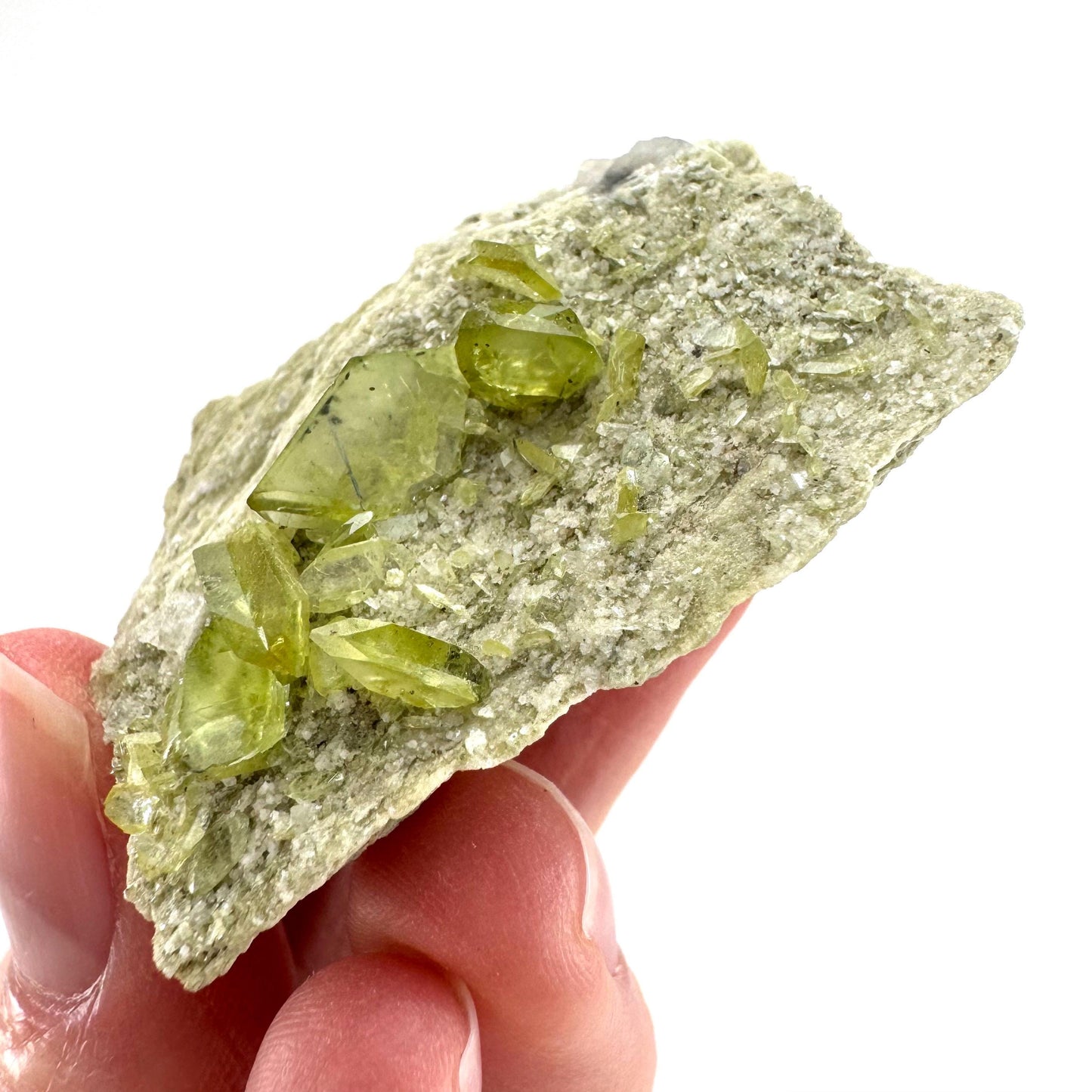Titanite on Matrix | green sphene crystal, mineral specimen from Pakistan