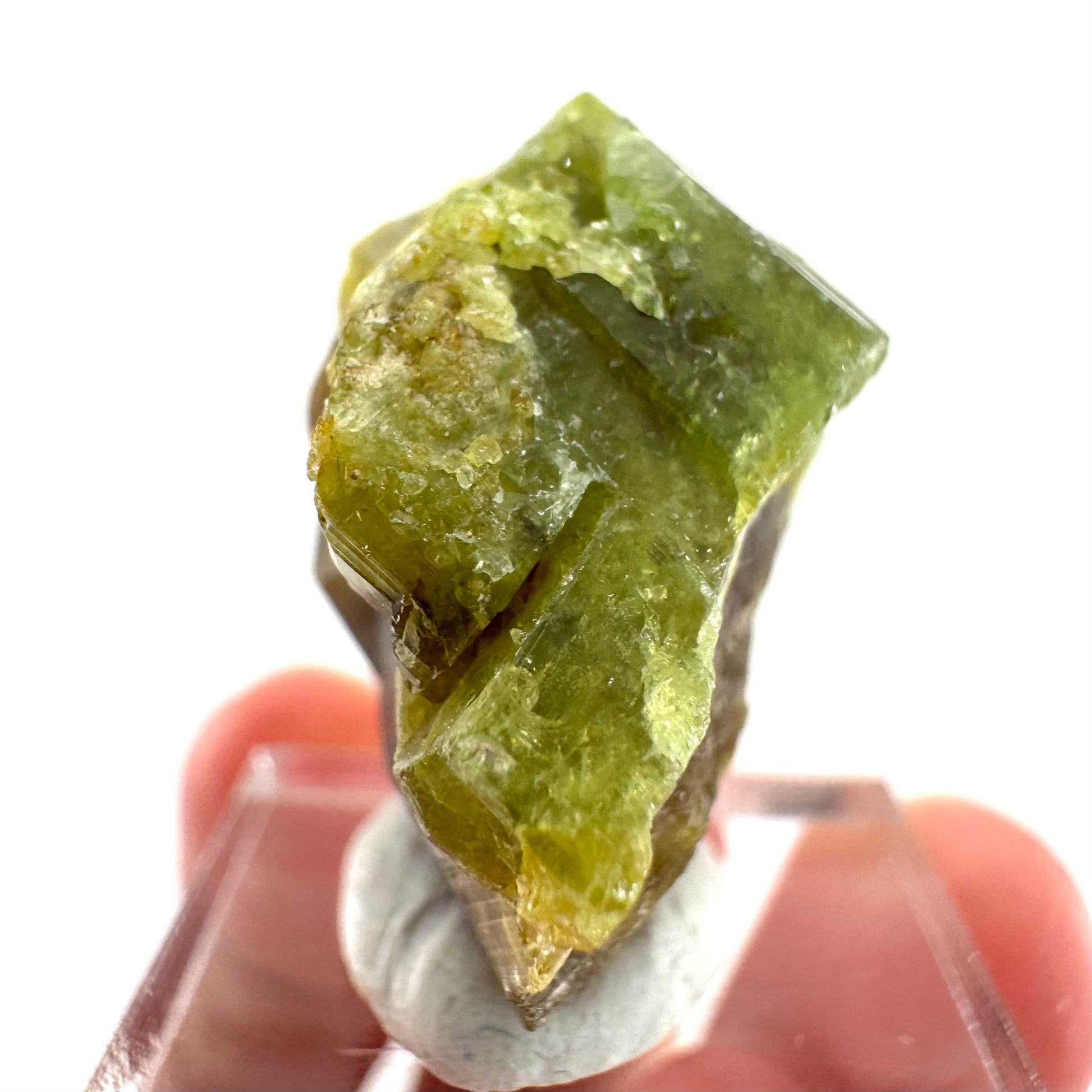 Andradite-Grossular Garnet | natural green crystal, raw mineral specimen from Mali