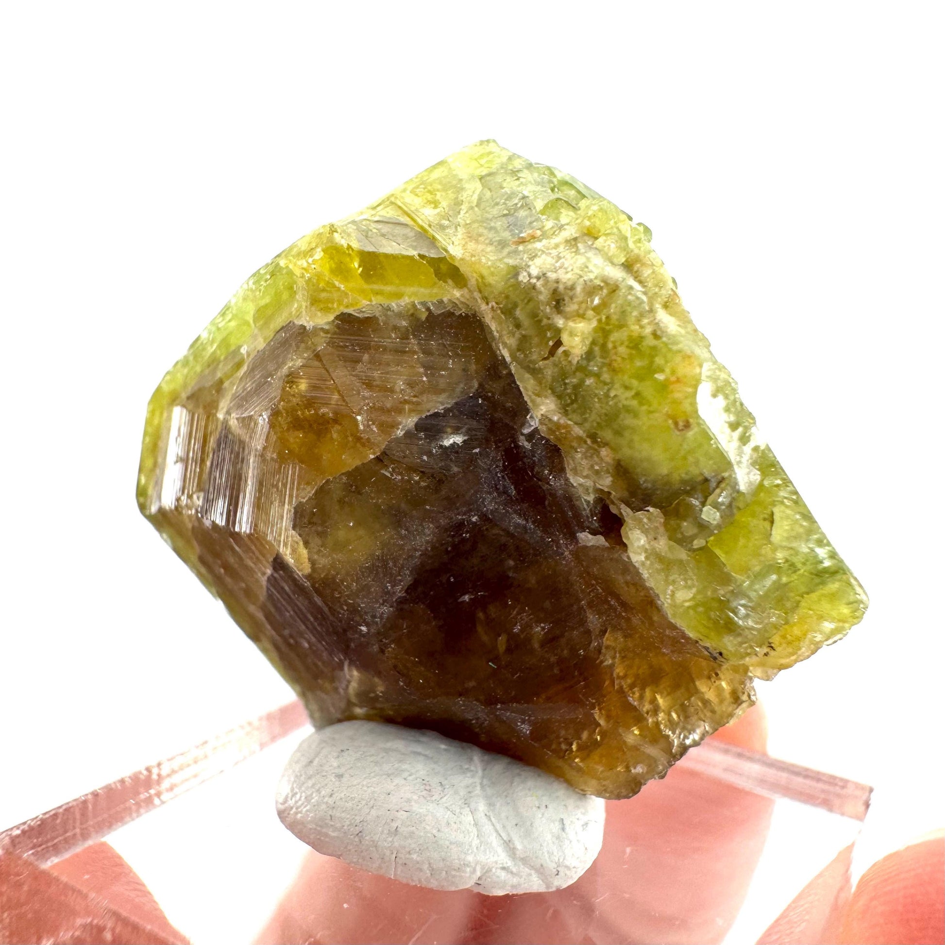 Andradite-Grossular Garnet | natural green crystal, raw mineral specimen from Mali